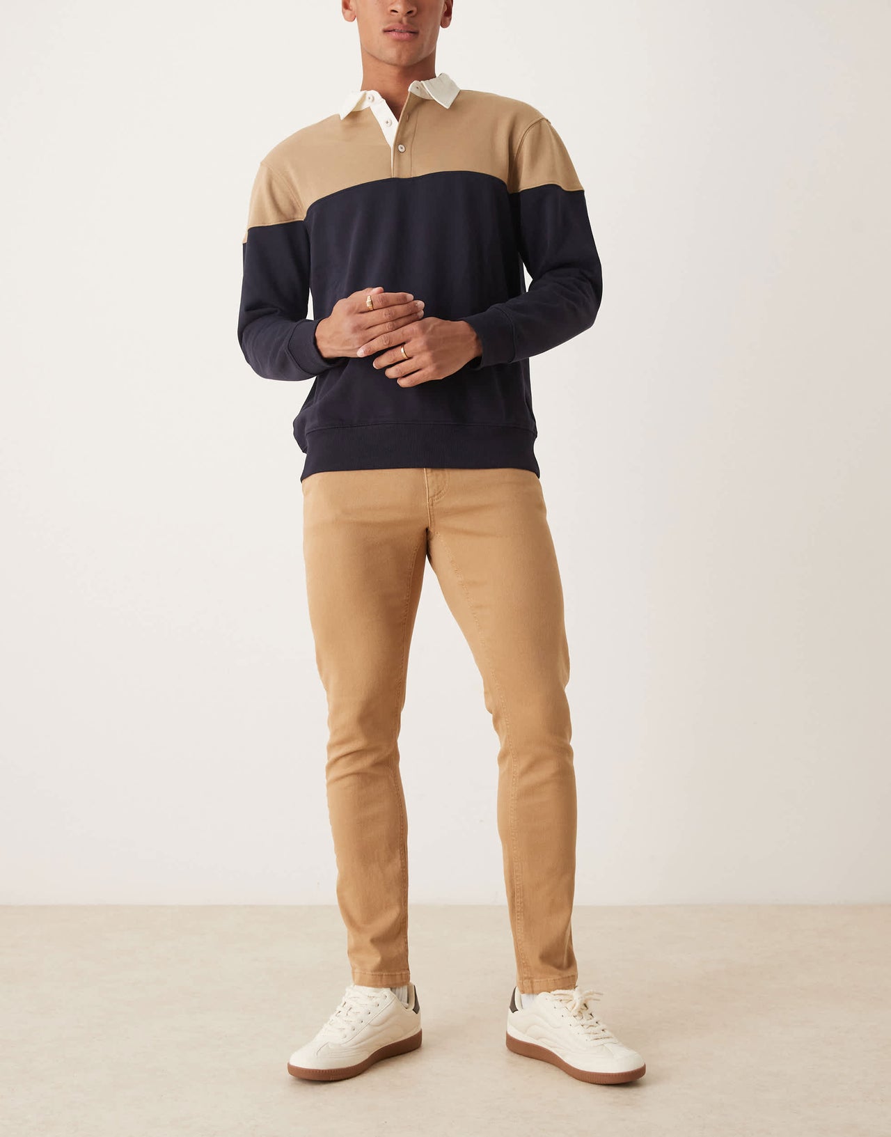 ASOS DESIGN skinny chinos in beige