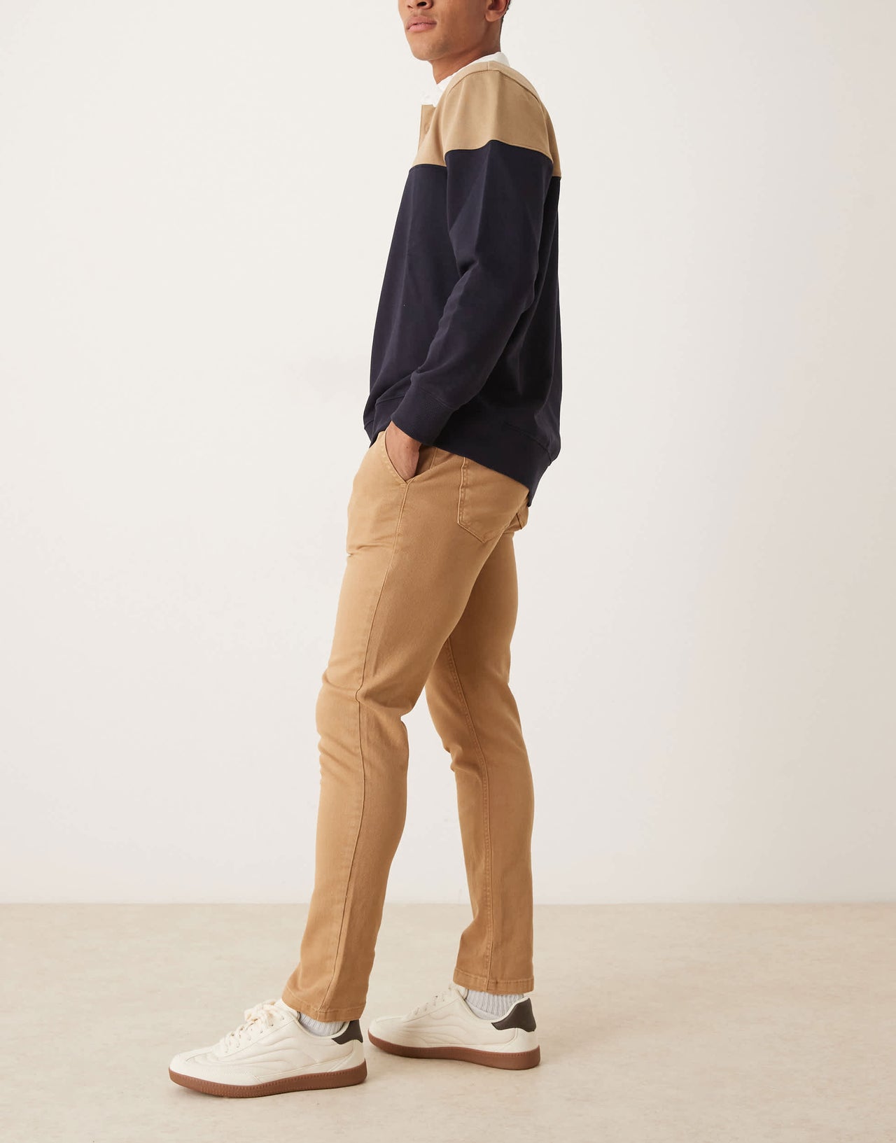 ASOS DESIGN skinny chinos in beige