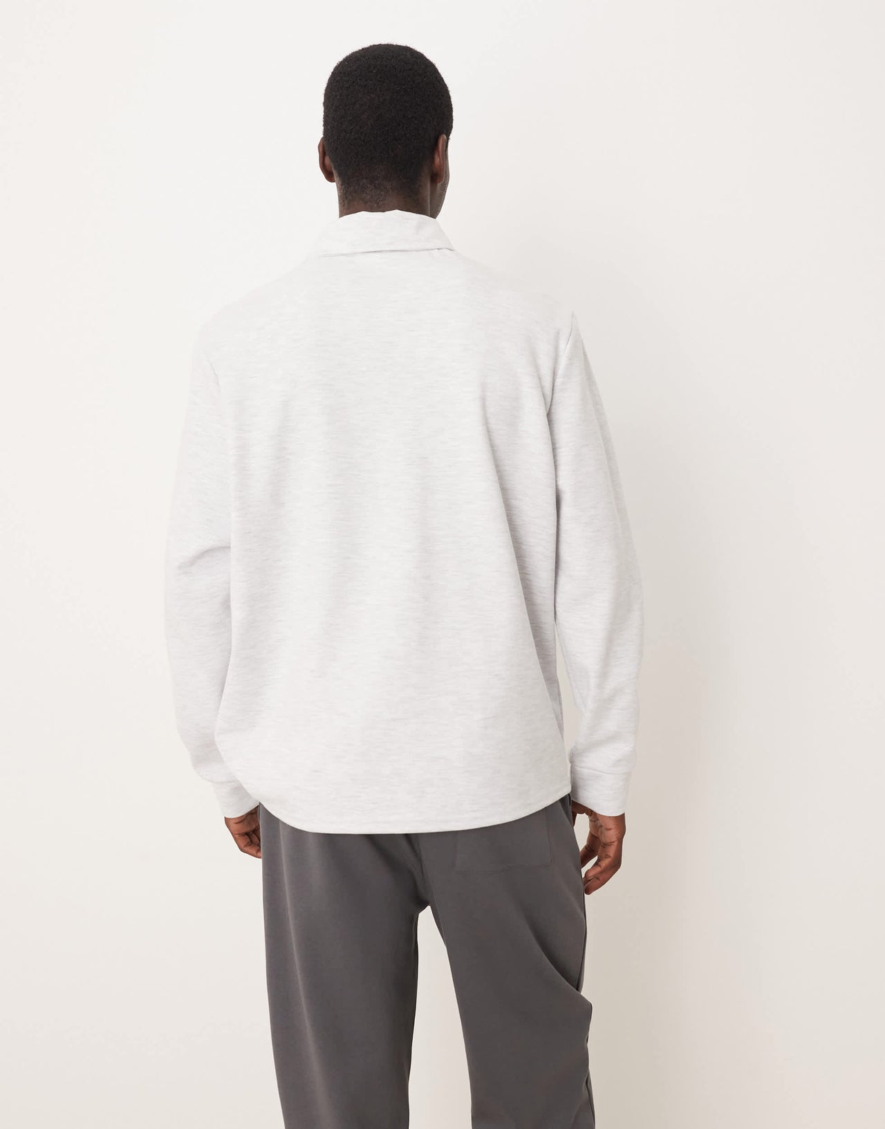ASOS DESIGN smart scuba-style fabric polo shirt in oatmeal marl co-ord