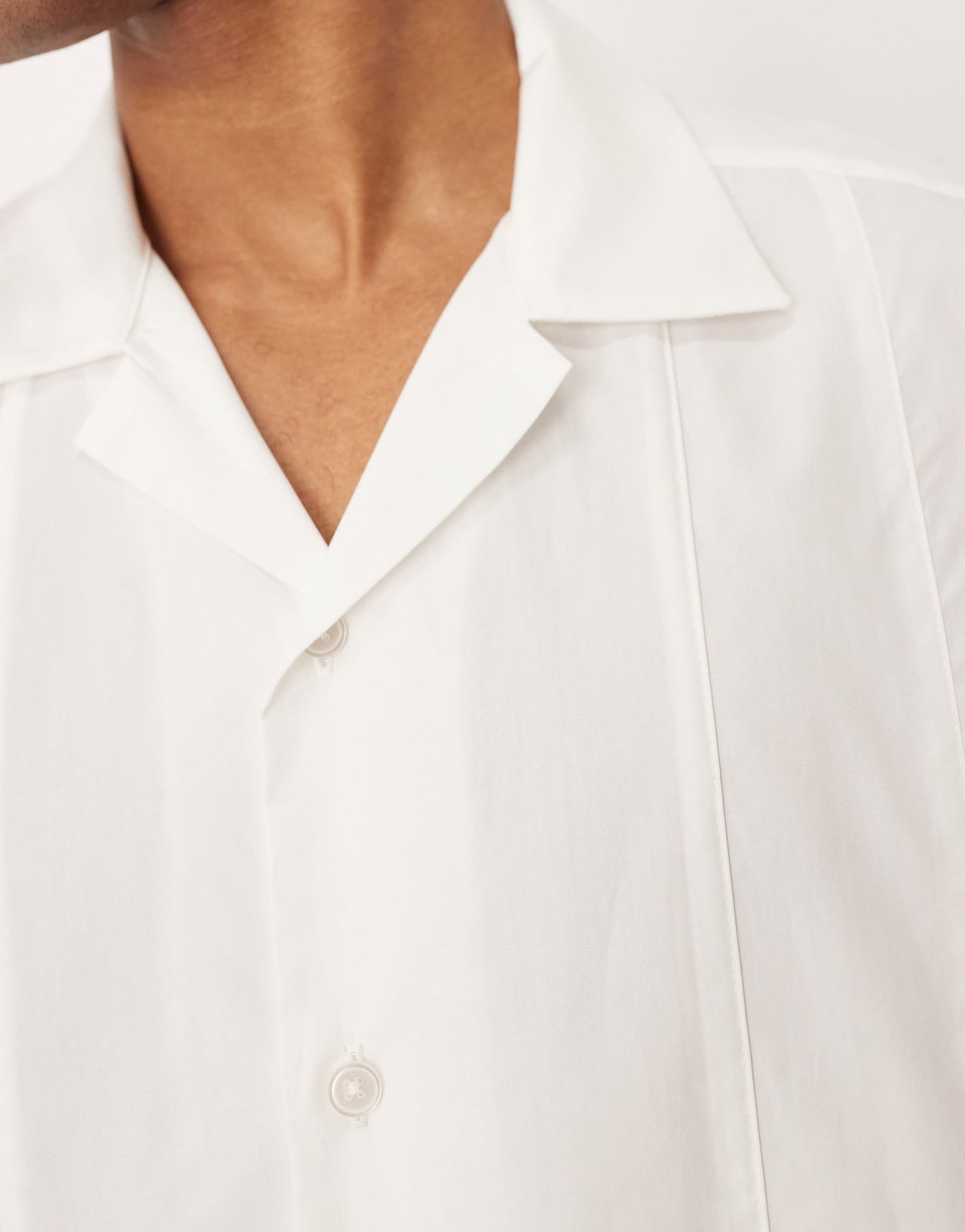 ASOS DESIGN relaxed revere shirt with seam detail in white