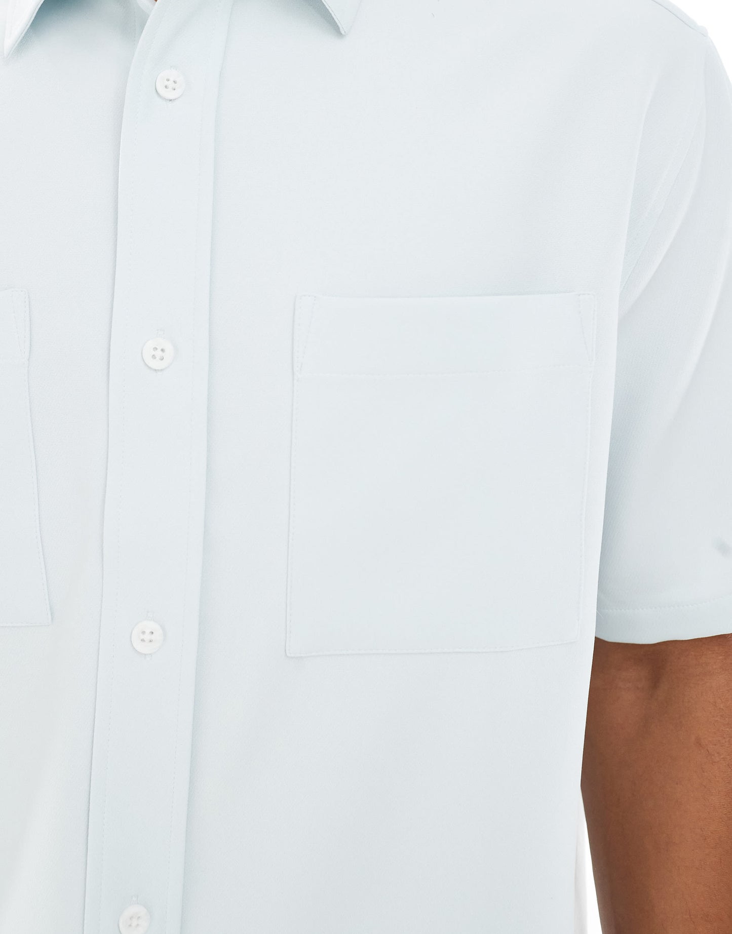 ASOS DESIGN relaxed shirt with patch pockets in blue