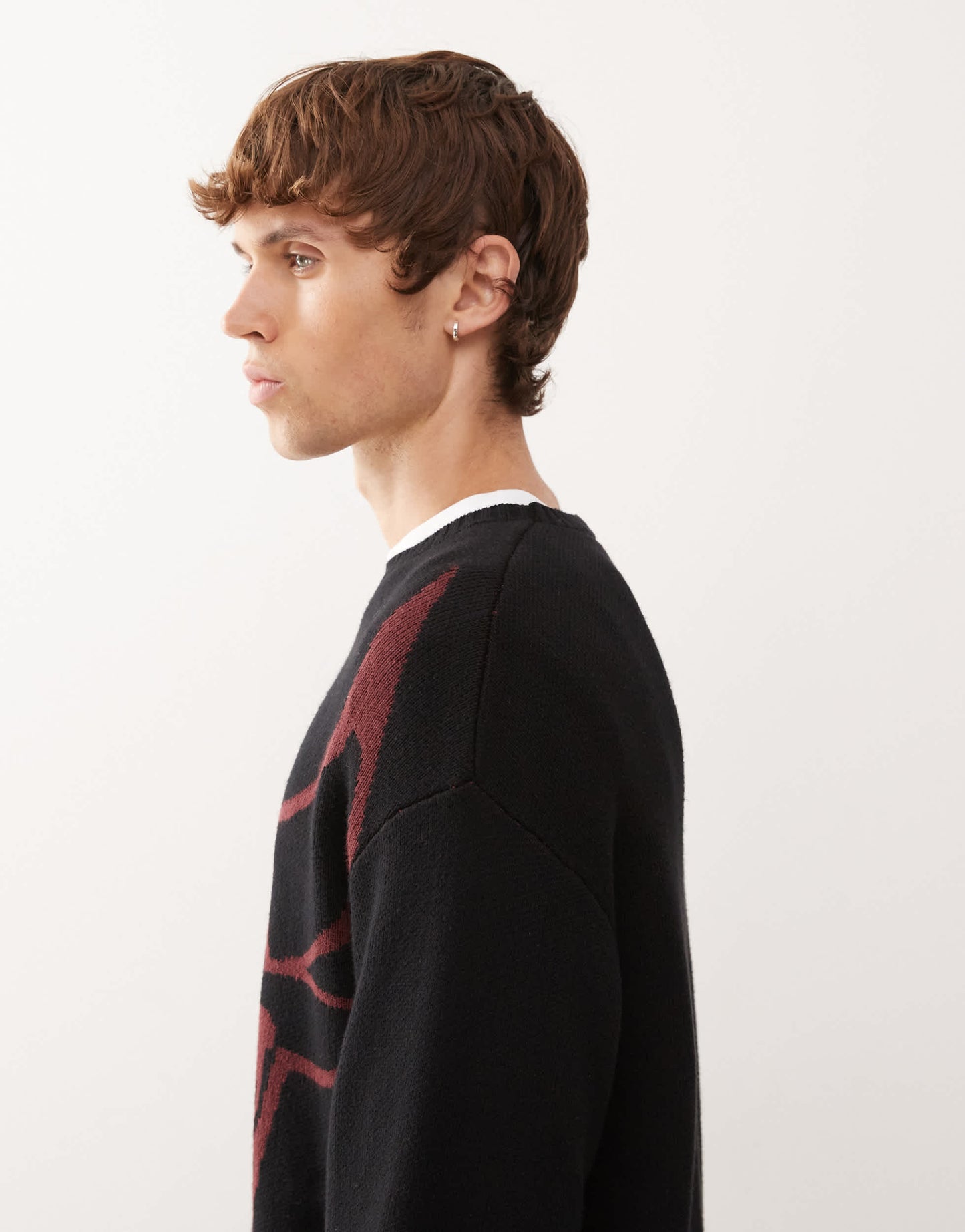 New Era Chicago Bulls oversized knitted jumper in black