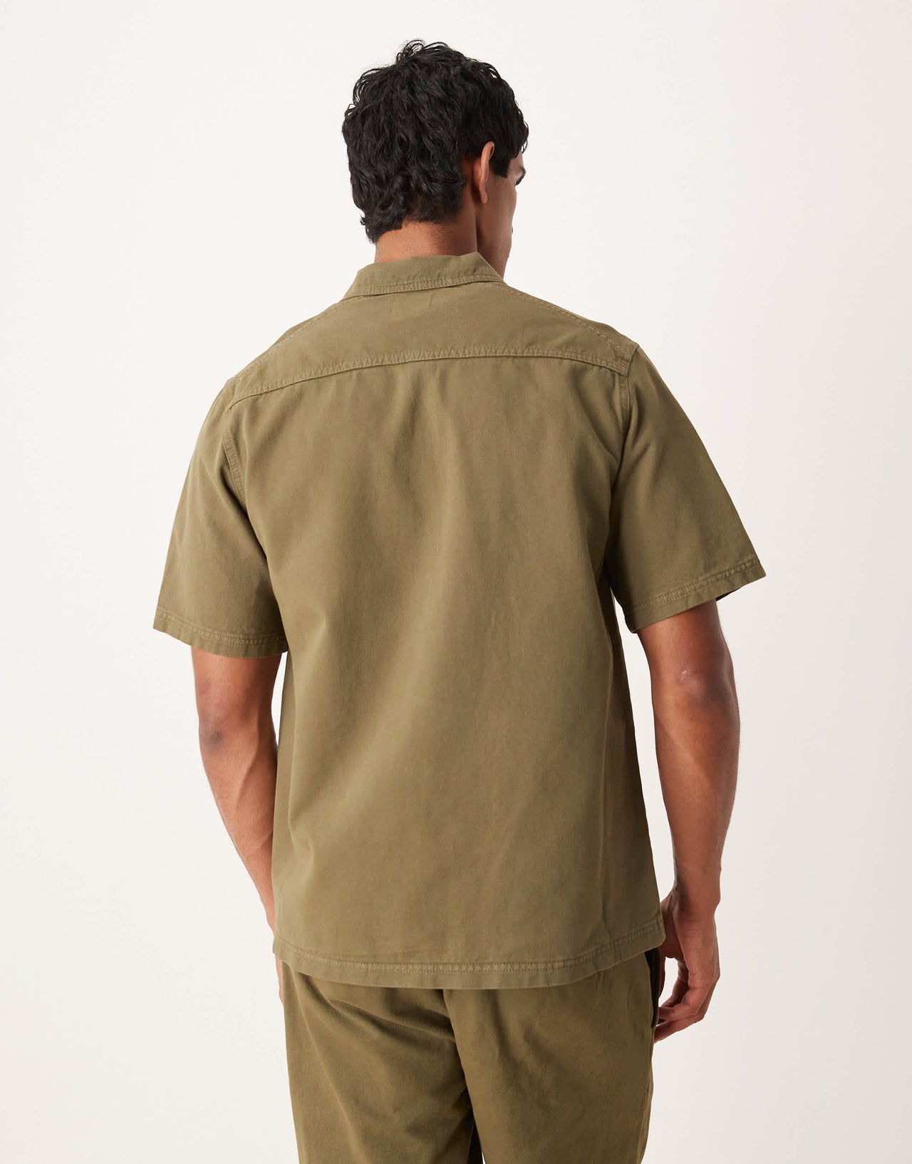 ASOS DESIGN co-ord relaxed short sleeve shirt in khaki
