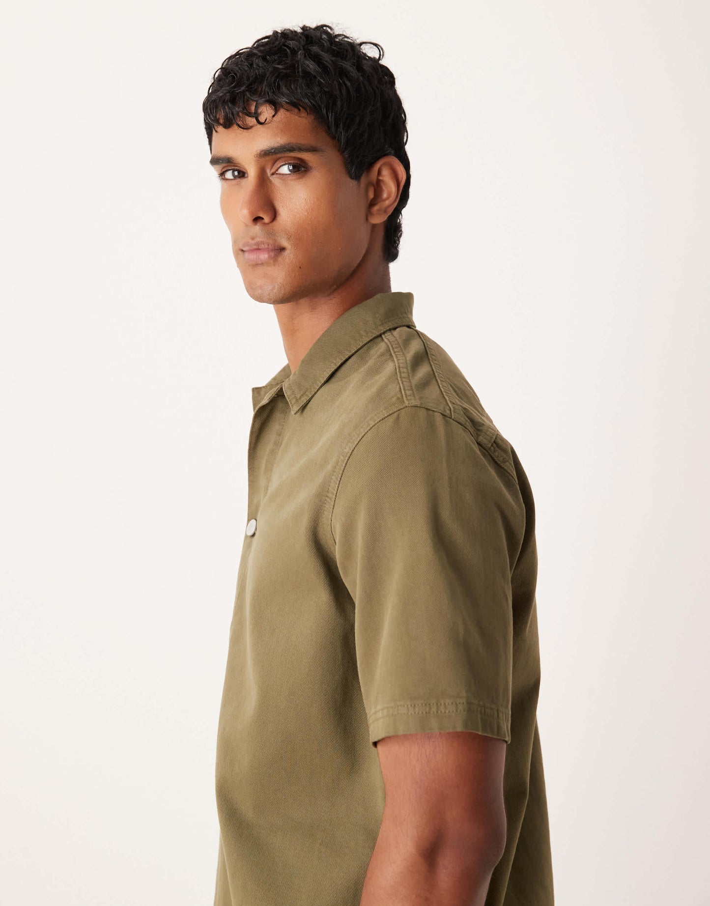 ASOS DESIGN co-ord relaxed short sleeve shirt in khaki