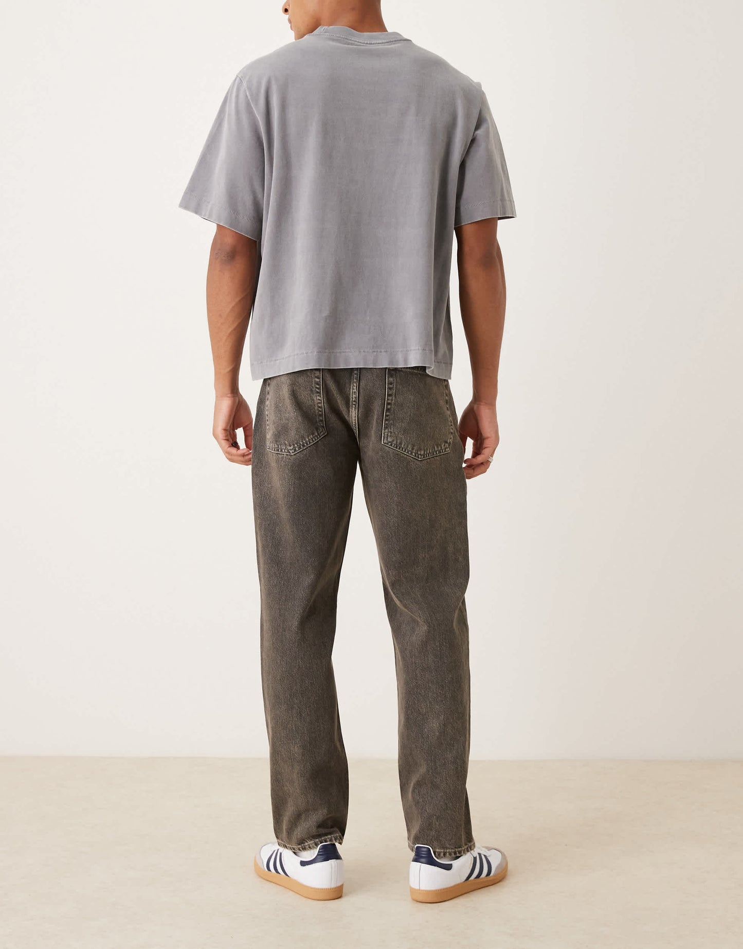 ASOS DESIGN straight jeans in grey wash with tint