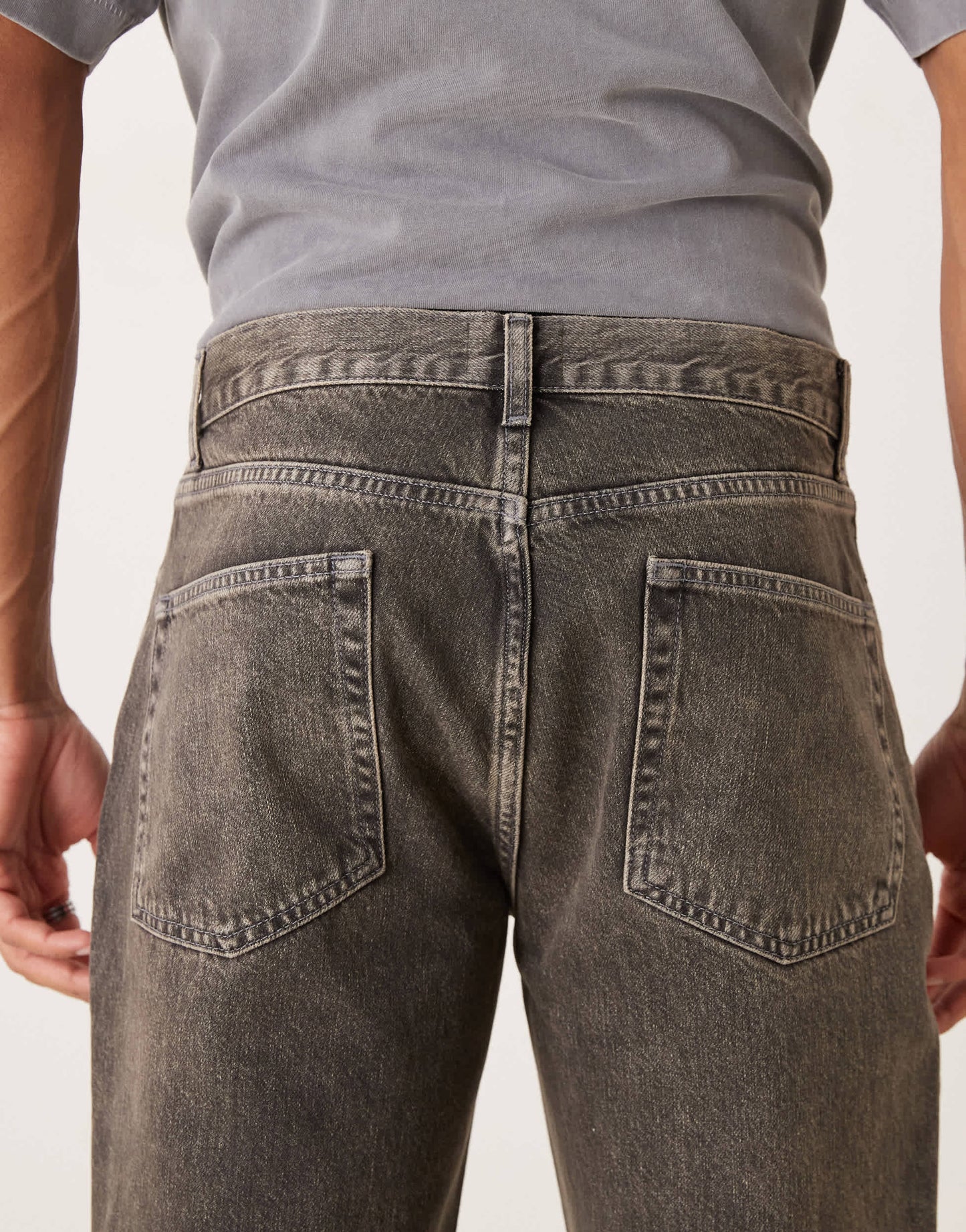 ASOS DESIGN straight jeans in grey wash with tint