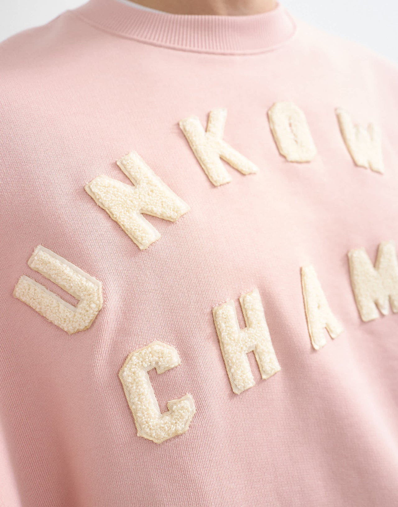 Topman relaxed fit sweatshirt with chenille embroidery in washed pink