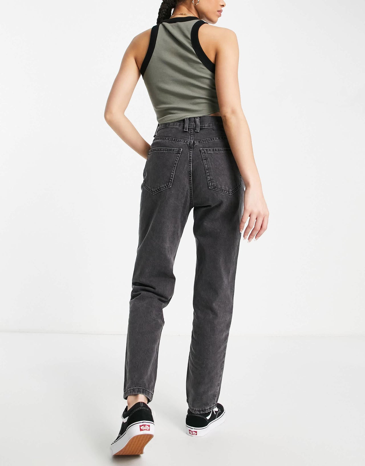 Pull&Bear mom jean in washed black