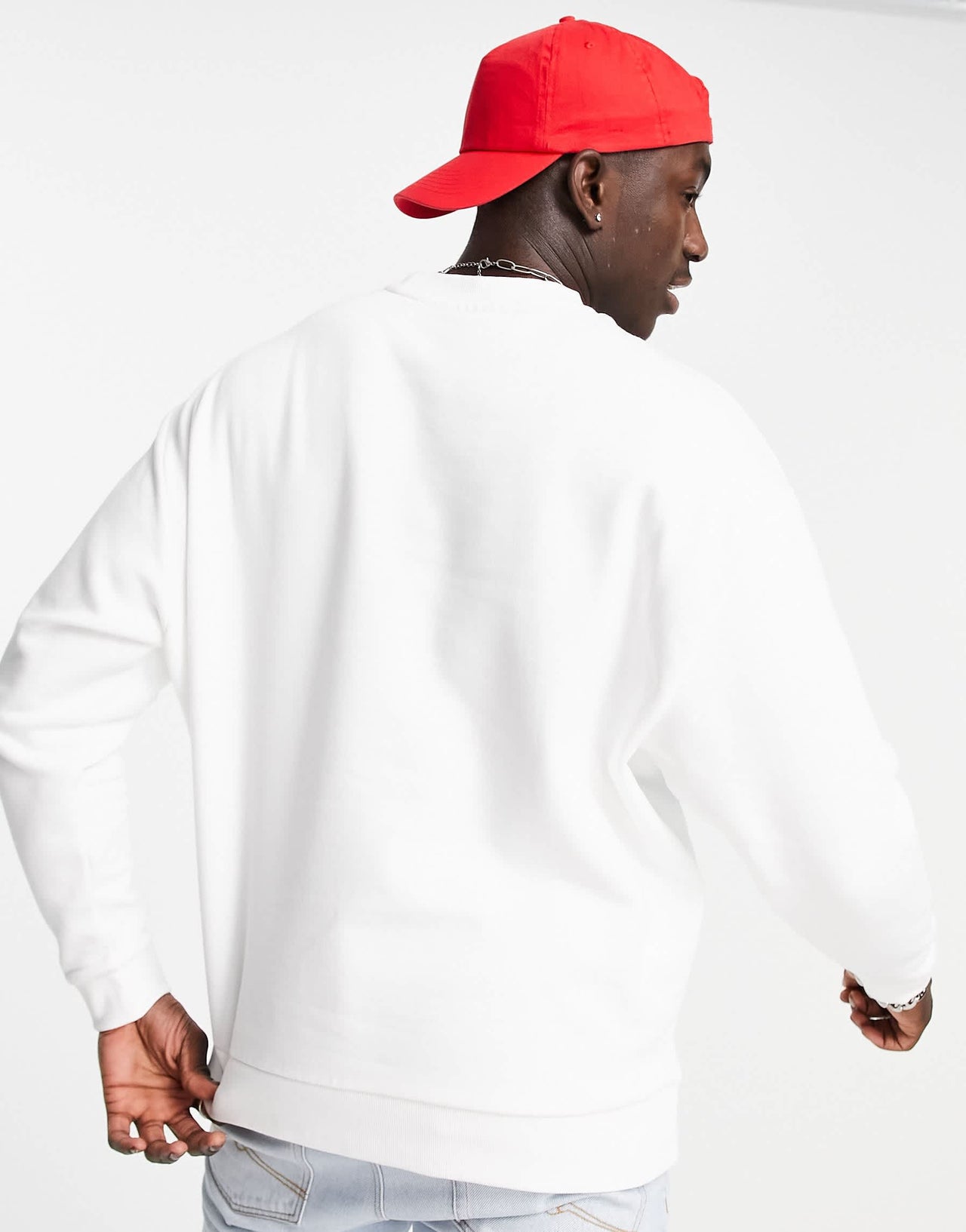 ASOS DESIGN sweatshirt in white