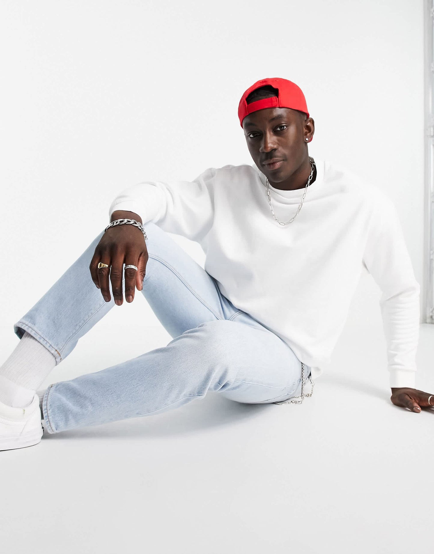 ASOS DESIGN sweatshirt in white
