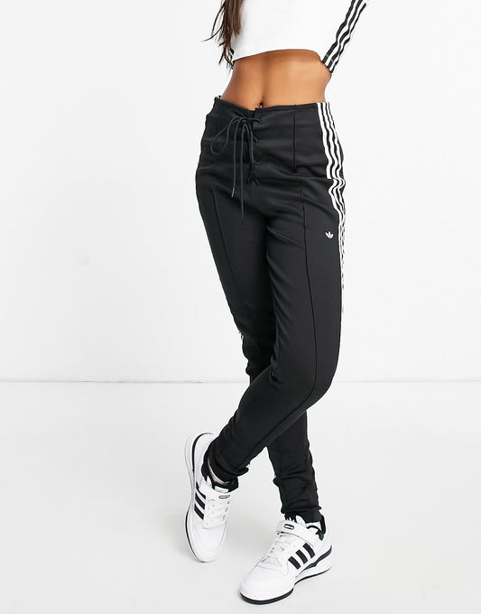 adidas Originals three stripe corset leggings in black