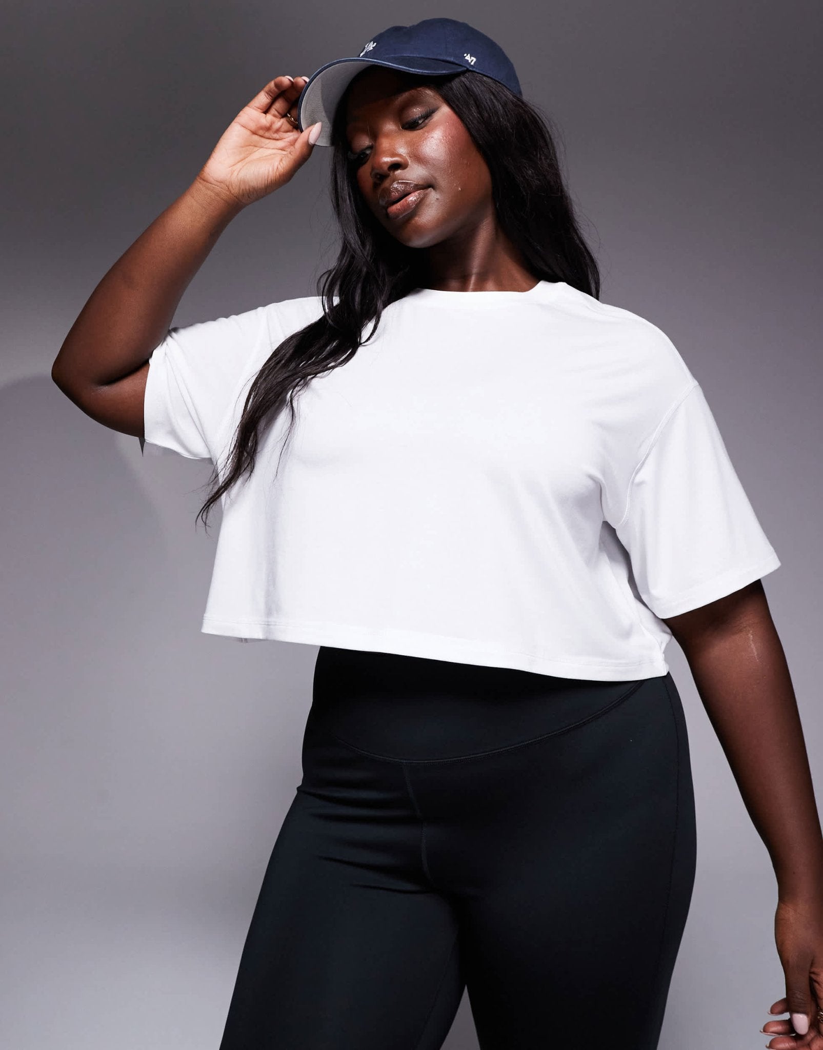 4505 Curve Icon quick dry performance cropped boxy t-shirt in white - ASOS Sample Sale