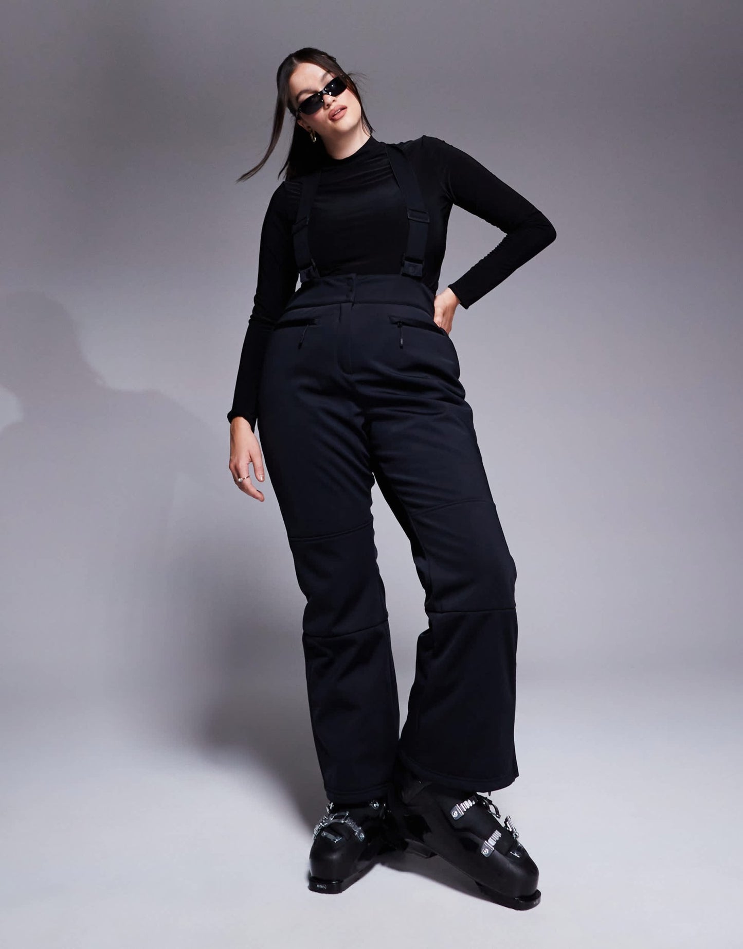 4505 Curve Ski soft shell water repellent kick flare ski trousers in black - ASOS Sample Sale