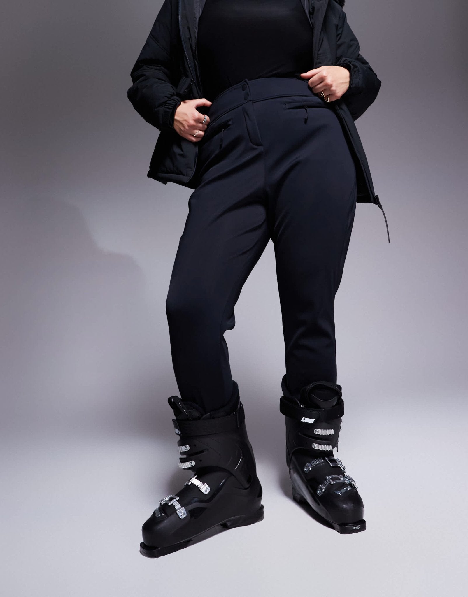 4505 Curve Ski soft shell water repellent skinny ski pants in black - ASOS Sample Sale