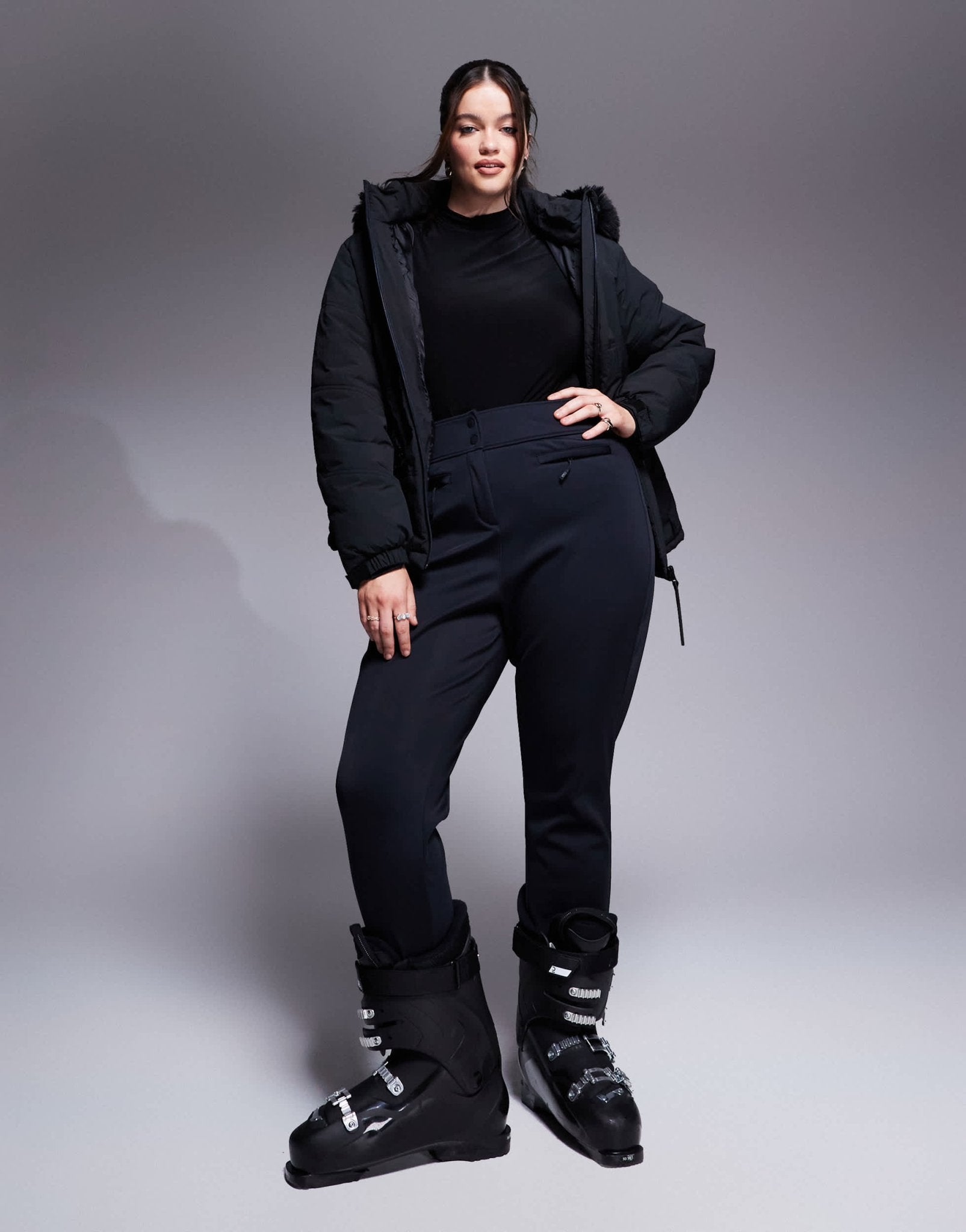 4505 Curve Ski soft shell water repellent skinny ski pants in black - ASOS Sample Sale