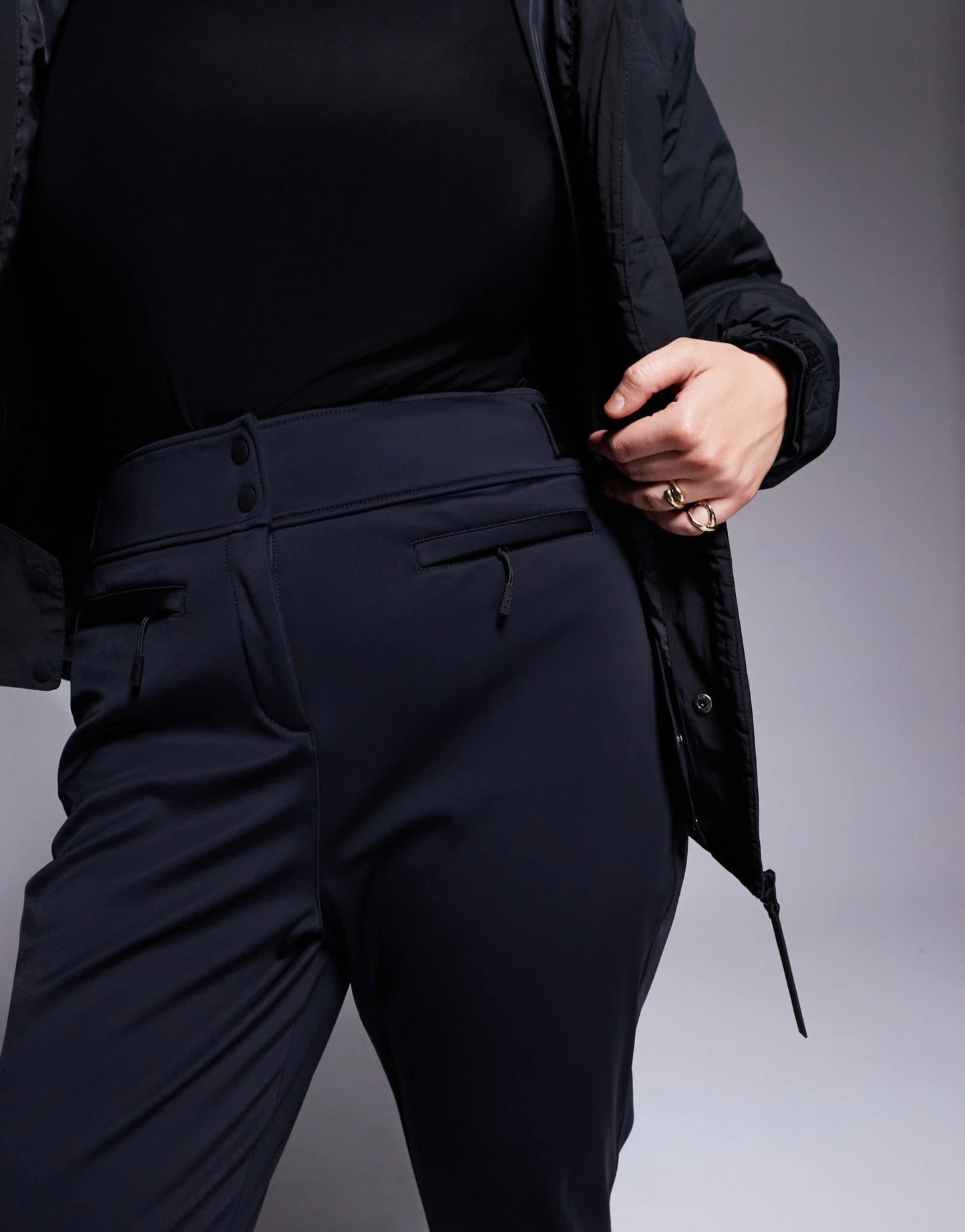 4505 Curve Ski soft shell water repellent skinny ski pants in black - ASOS Sample Sale