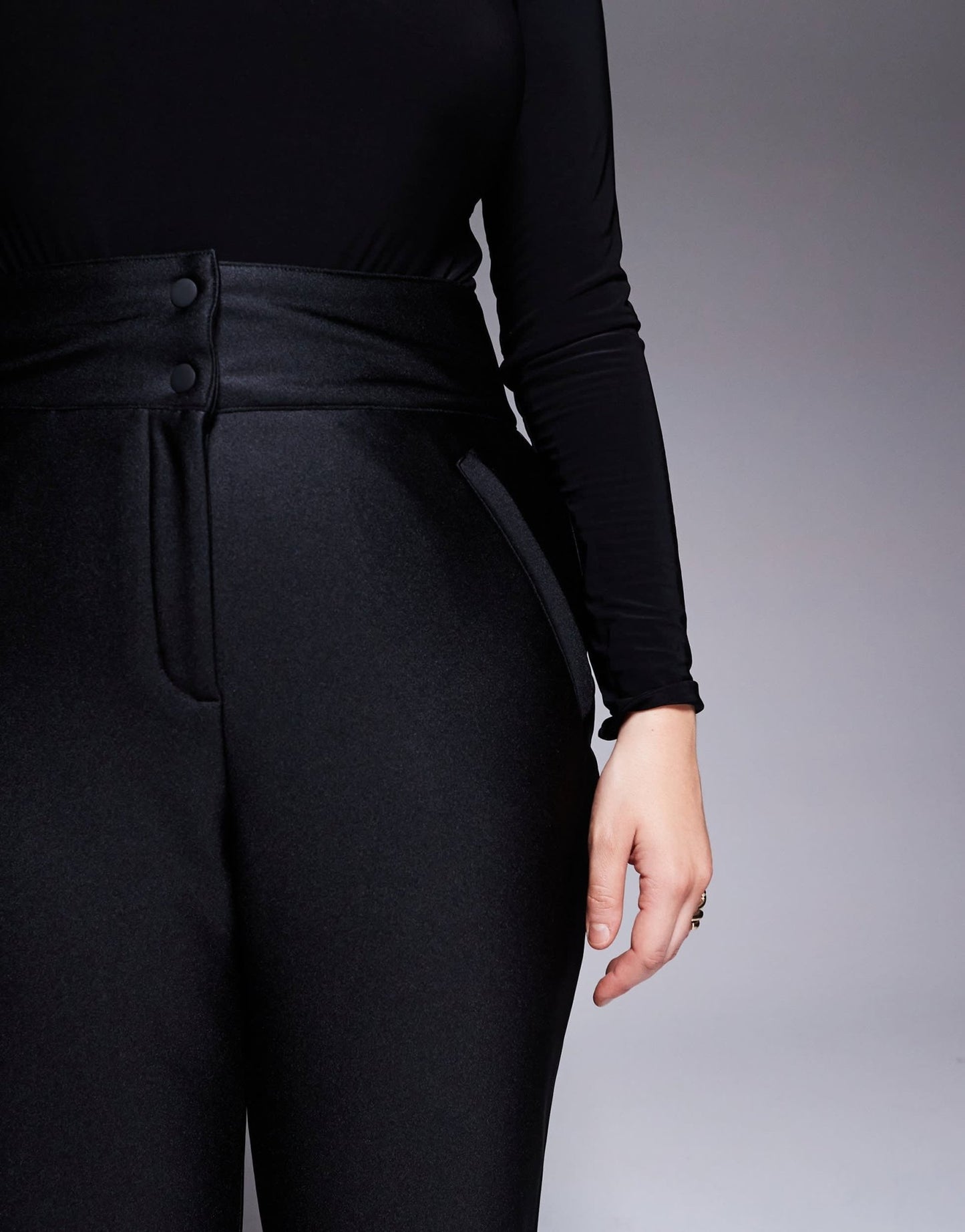 4505 Curve Ski soft shell water repellent skinny ski trousers in black gloss - ASOS Sample Sale