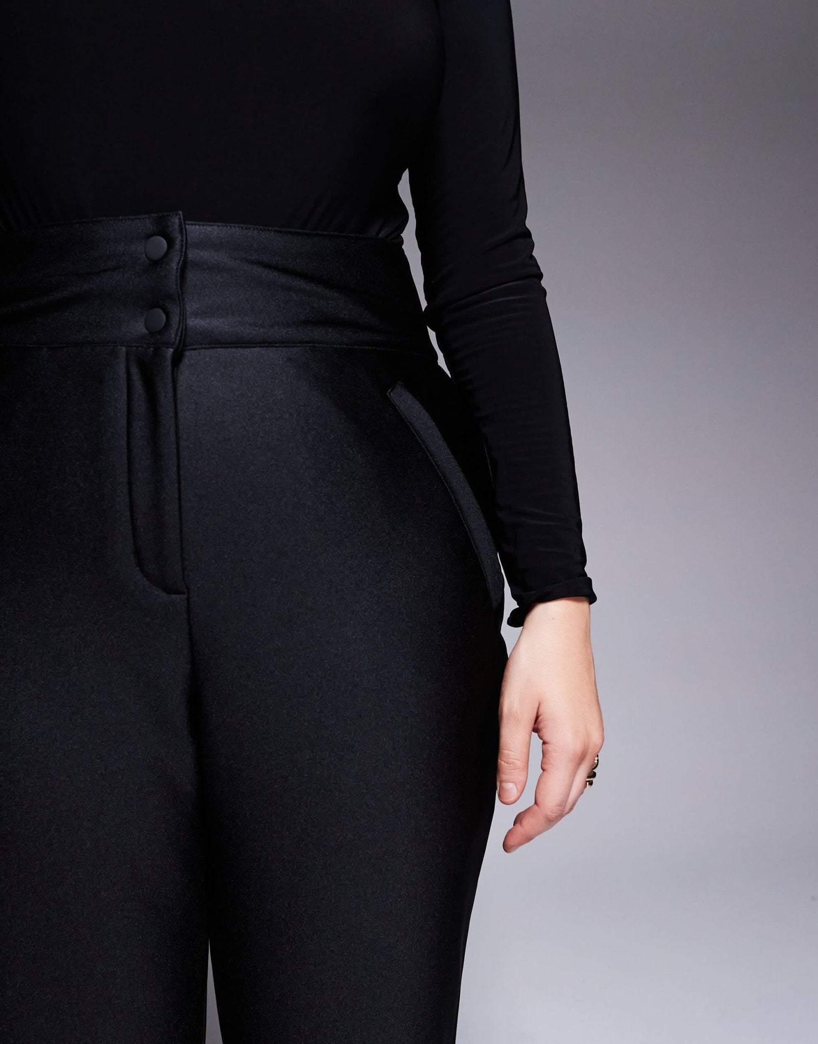 4505 Curve Ski soft shell water repellent skinny ski trousers in black gloss - ASOS Sample Sale