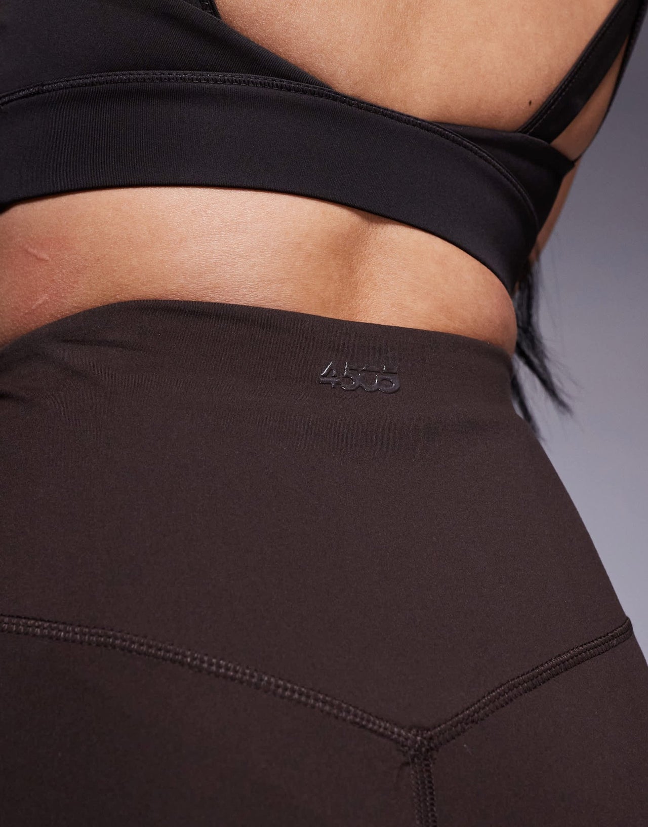 4505 Icon 8 inch soft touch legging short in chocolate - ASOS Sample Sale
