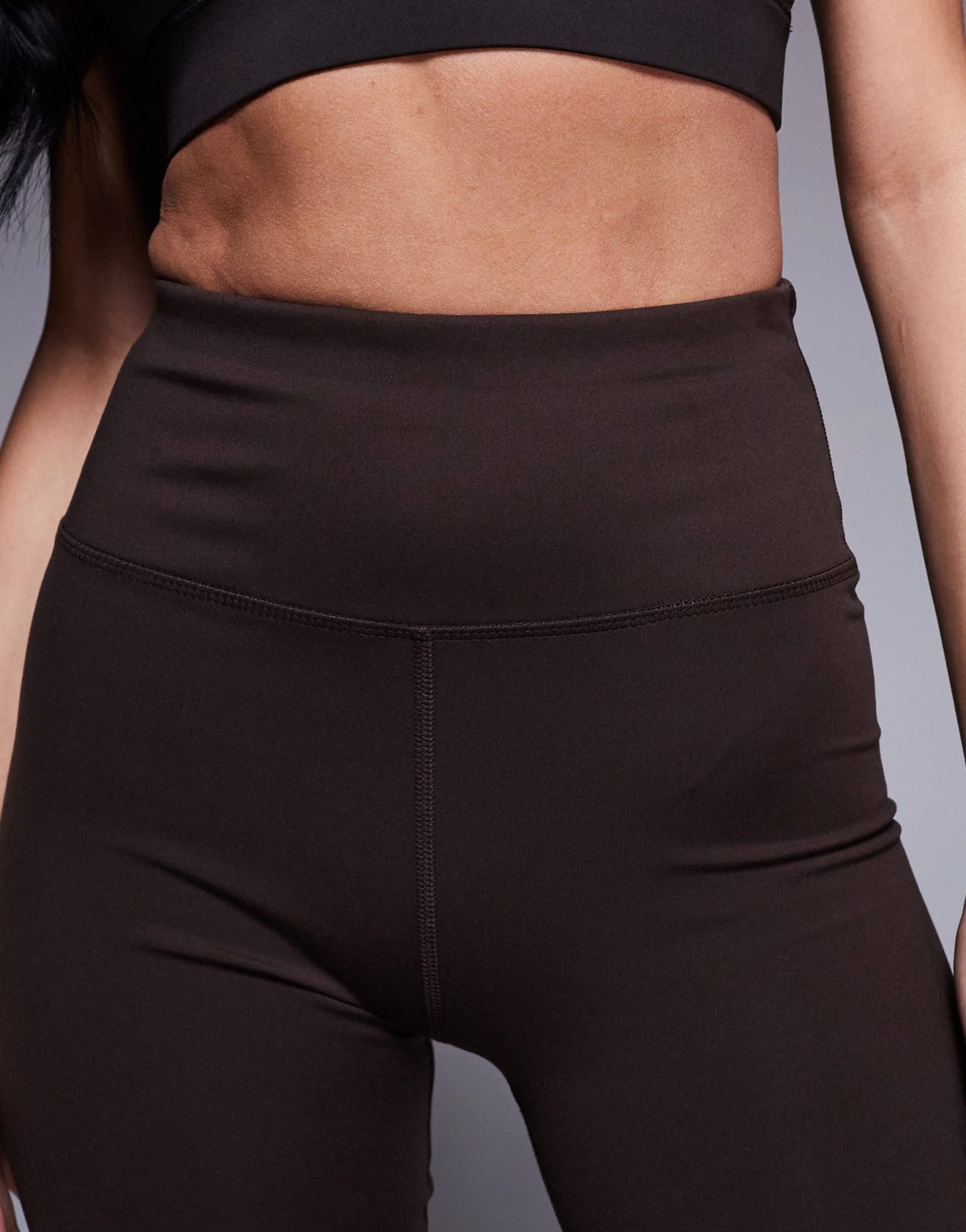 4505 Icon 8 inch soft touch legging short in chocolate - ASOS Sample Sale