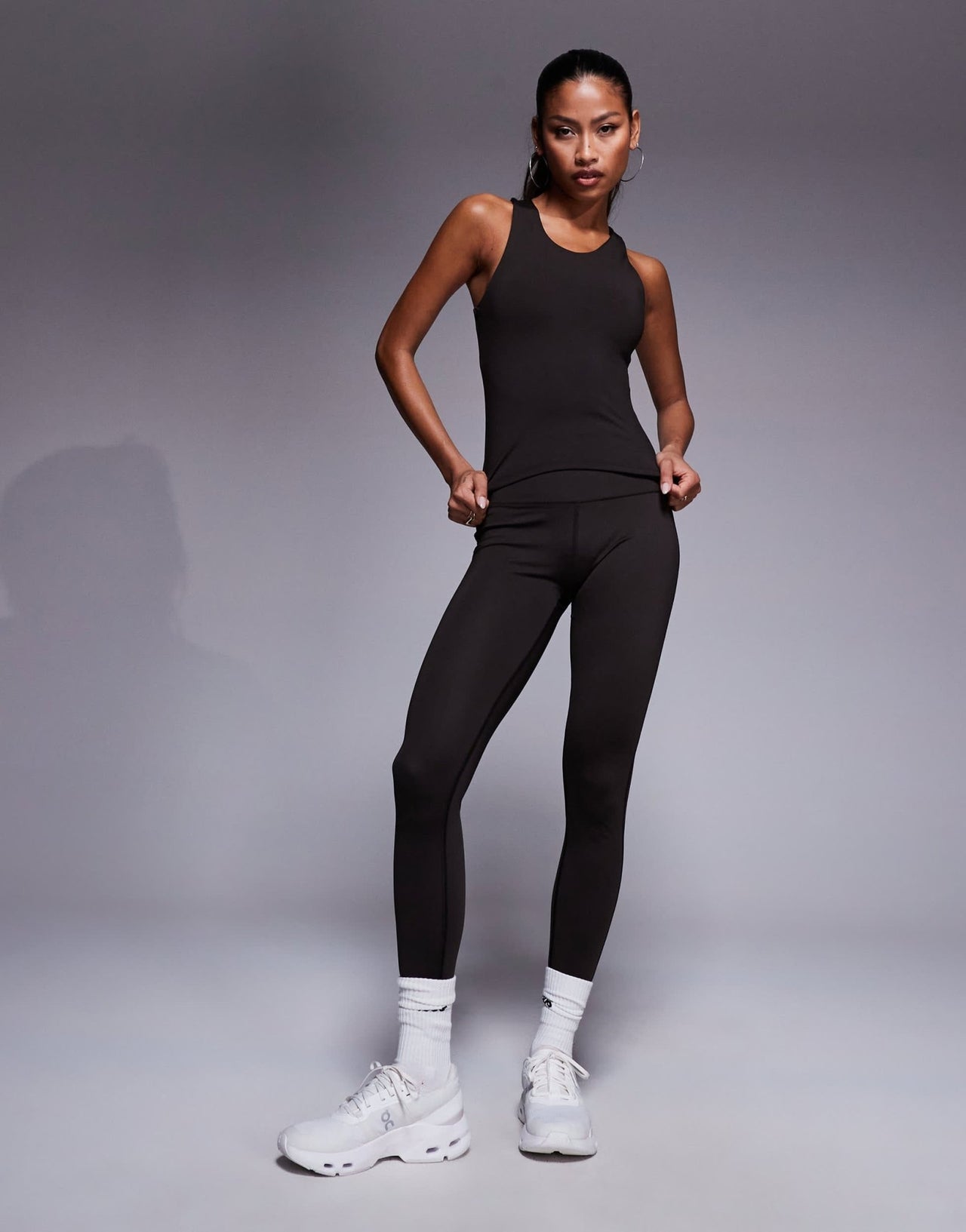 4505 Icon active racer back vest with inner bra and removable padding in dark chocolate - ASOS Sample Sale