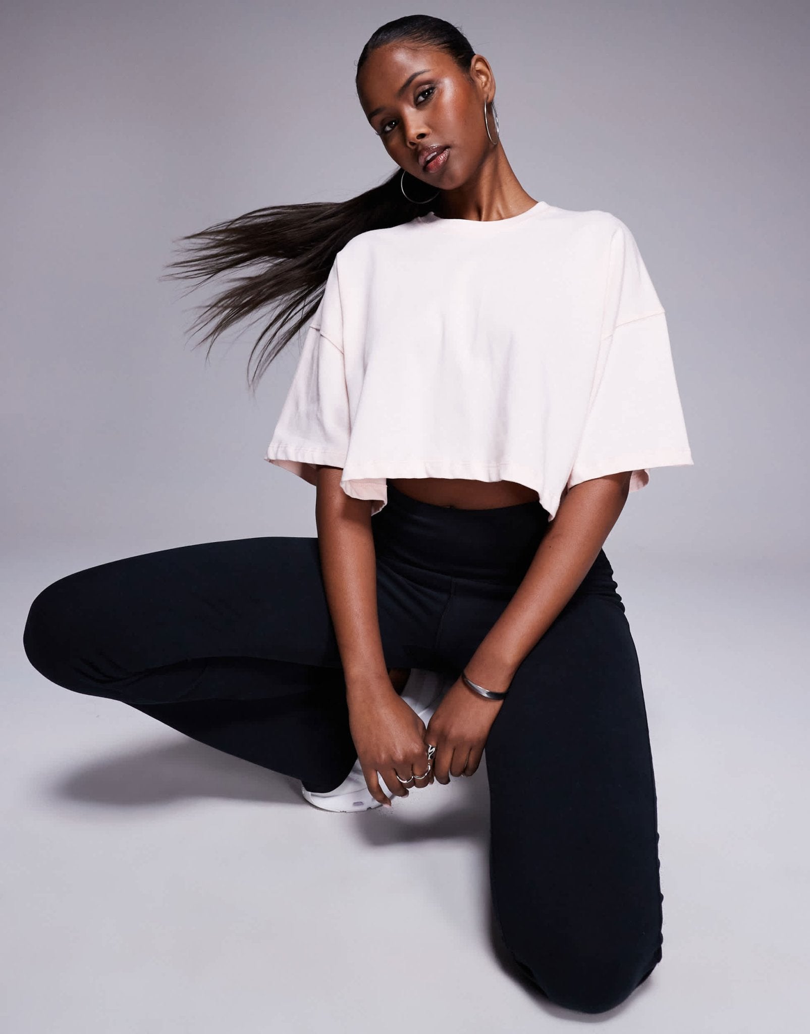 4505 Icon heavyweight cotton cropped t-shirt with quick dry finish in light pink - ASOS Sample Sale