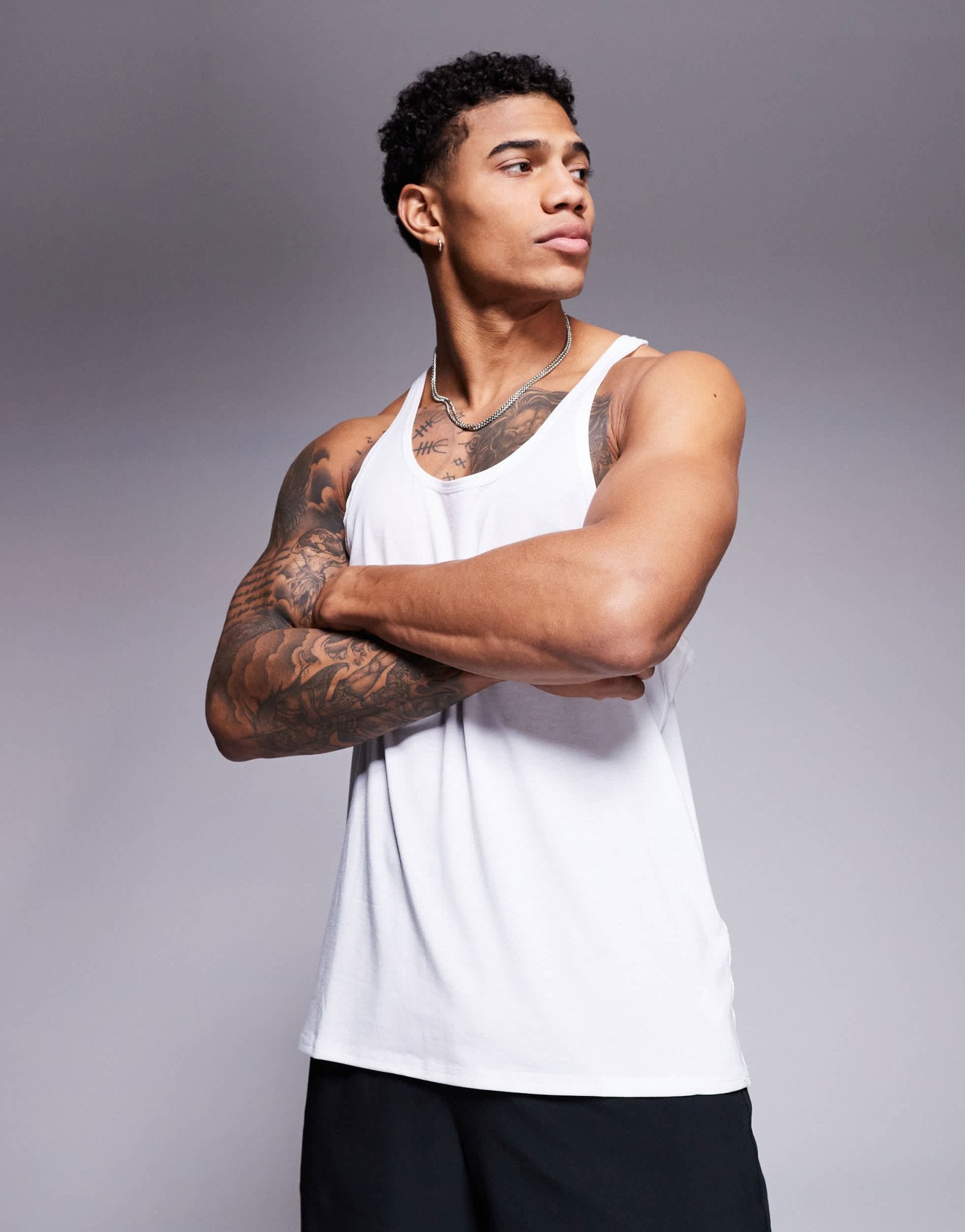 4505 Icon performance jersey quick dry stringer vest in white - ASOS Sample Sale