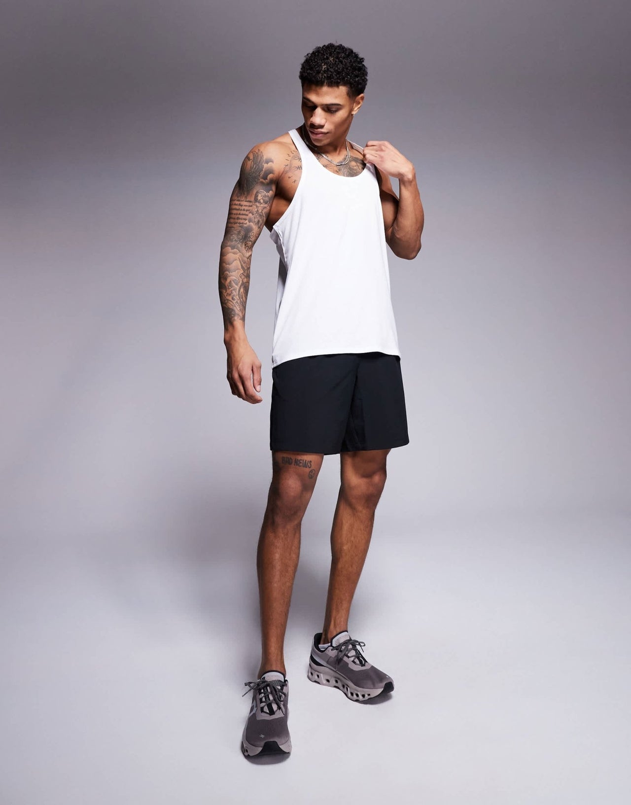 4505 Icon performance jersey quick dry stringer vest in white - ASOS Sample Sale