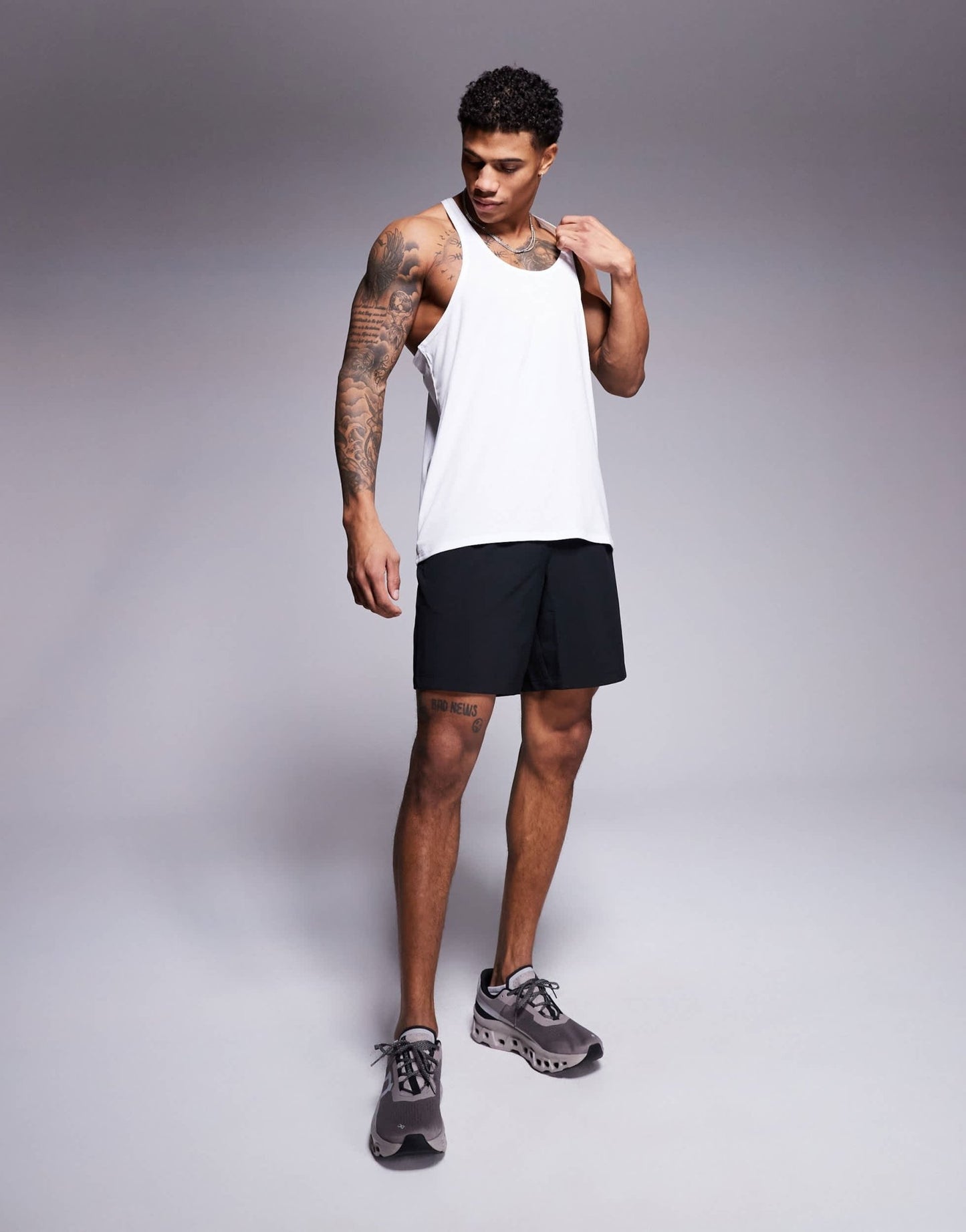 4505 Icon performance jersey quick dry stringer vest in white - ASOS Sample Sale