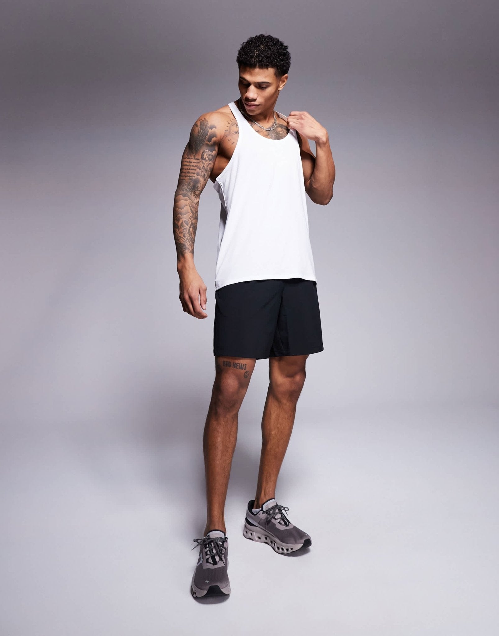 4505 Icon performance jersey quick dry stringer vest in white - ASOS Sample Sale