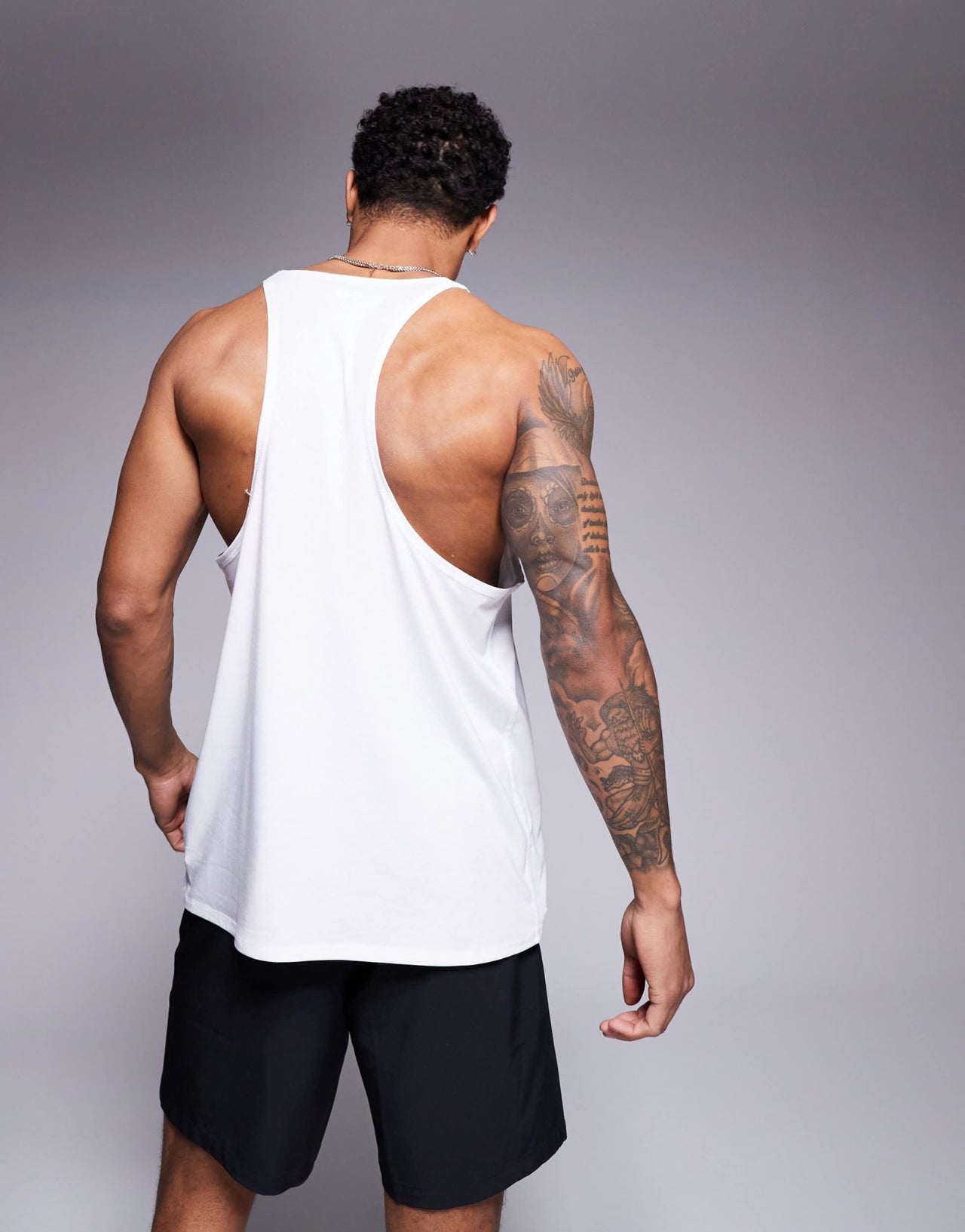 4505 Icon performance jersey quick dry stringer vest in white - ASOS Sample Sale