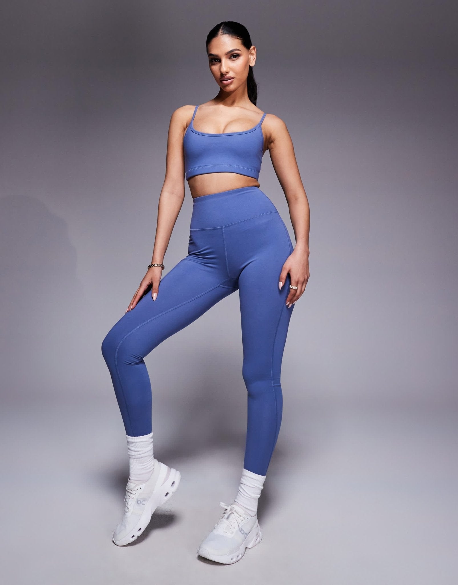 4505 Icon soft touch high waist yoga legging in china blue - ASOS Sample Sale