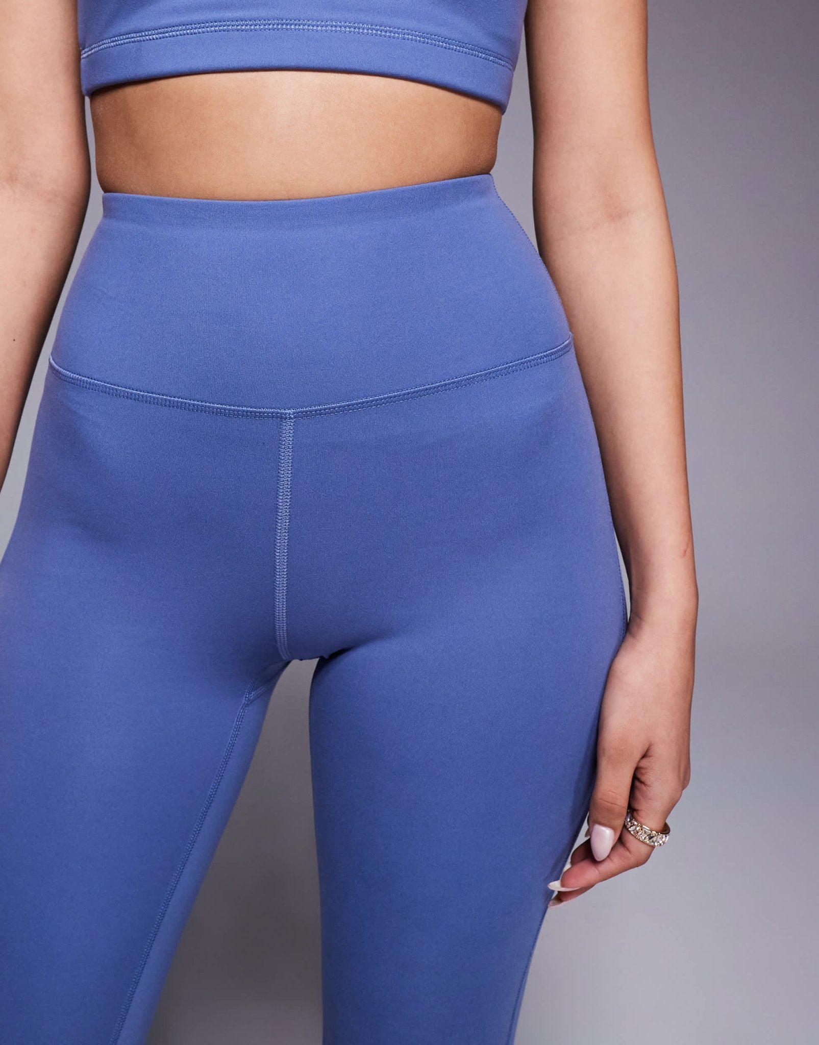 4505 Icon soft touch high waist yoga legging in china blue - ASOS Sample Sale