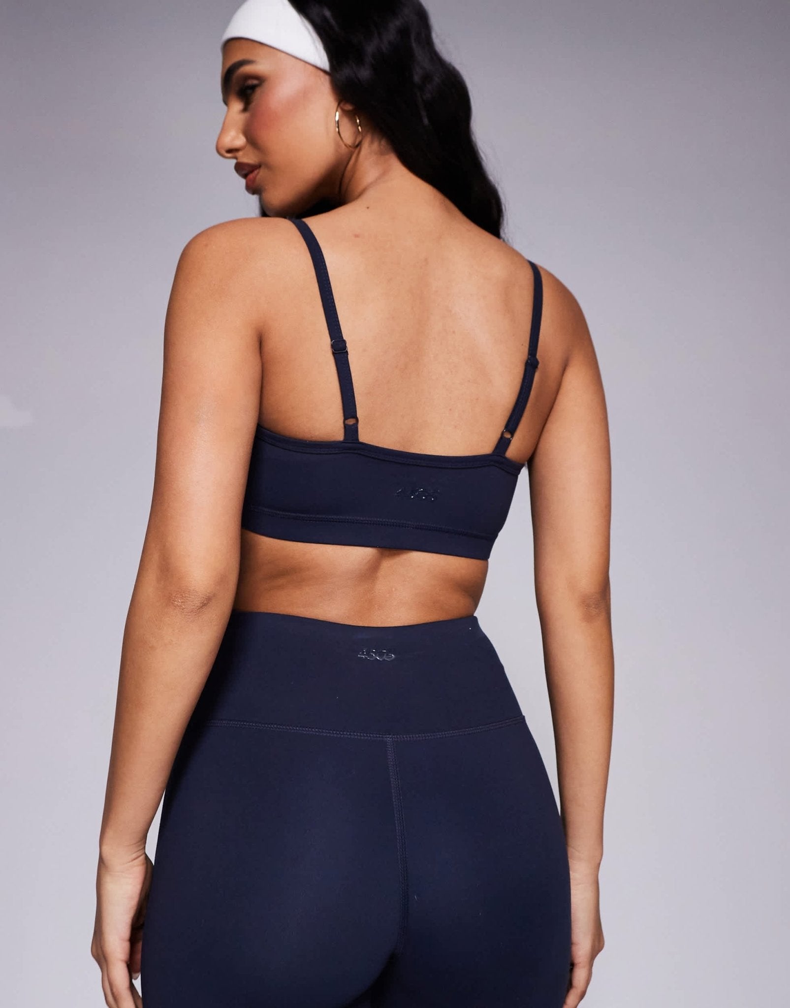 4505 Icon soft touch light support sports bra with adjustable straps in midnight navy - ASOS Sample Sale