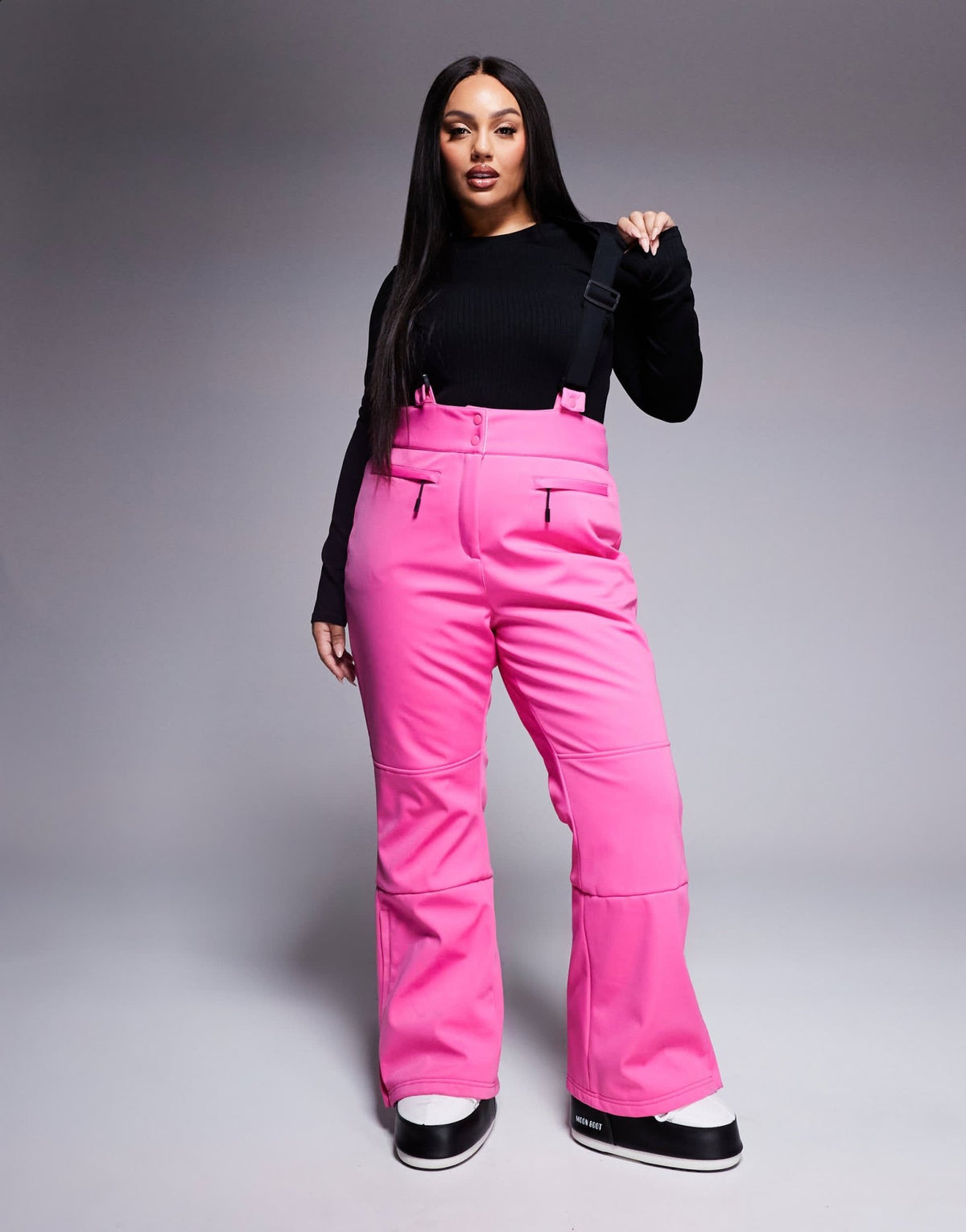 4505 Plus Ski soft shell water repellent kick flare ski trousers in pink - ASOS Sample Sale