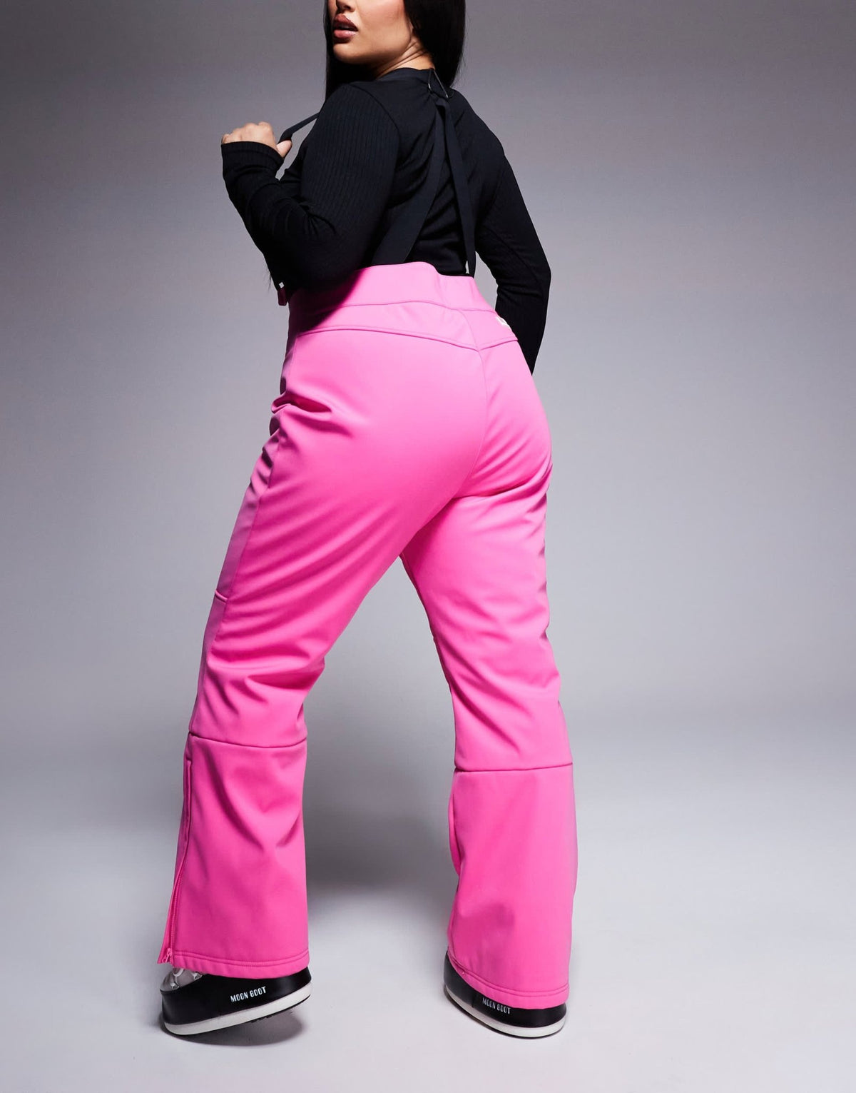 4505 Plus Ski soft shell water repellent kick flare ski trousers in pink - ASOS Sample Sale