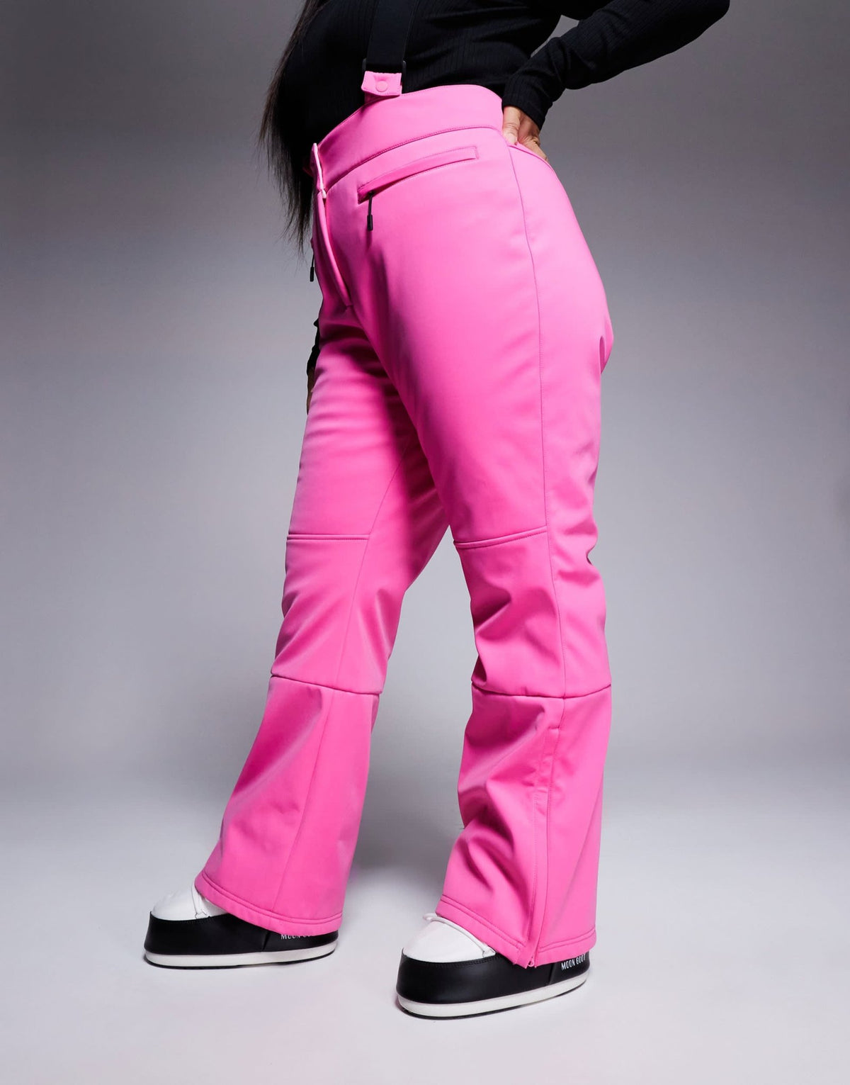 4505 Plus Ski soft shell water repellent kick flare ski trousers in pink - ASOS Sample Sale
