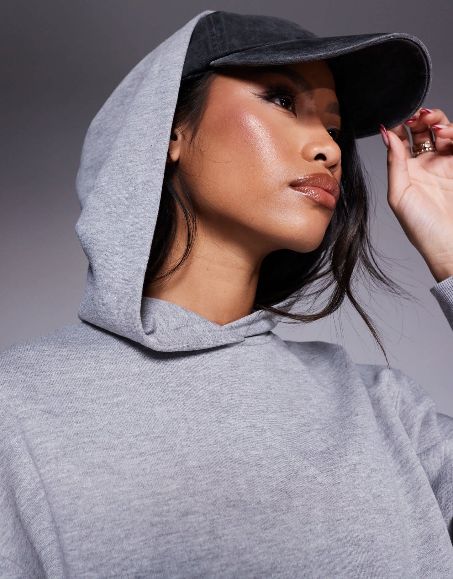 4505 quick dry heavyweight cropped training hoodie in grey marl - ASOS Sample Sale