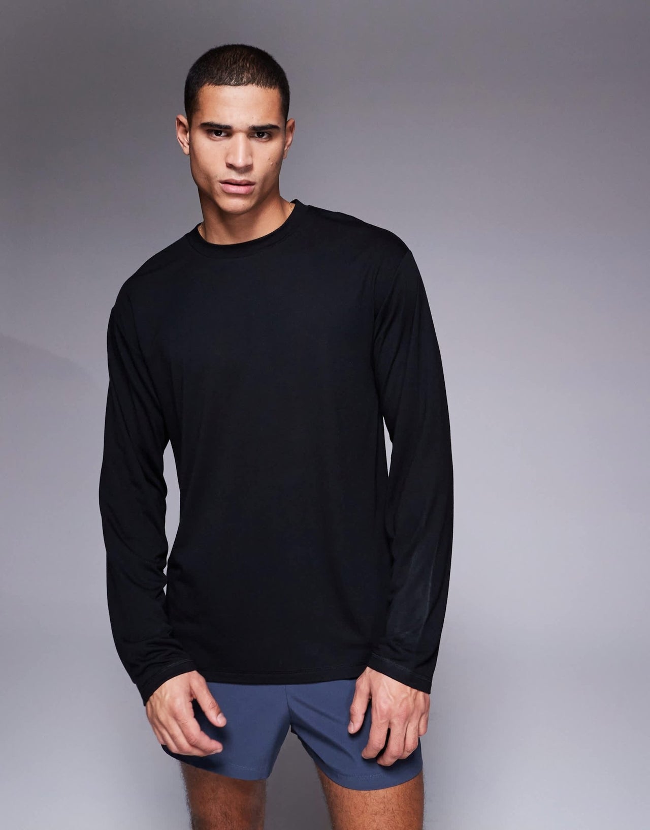 4505 running performance mesh back print long sleeve top in black - ASOS Sample Sale
