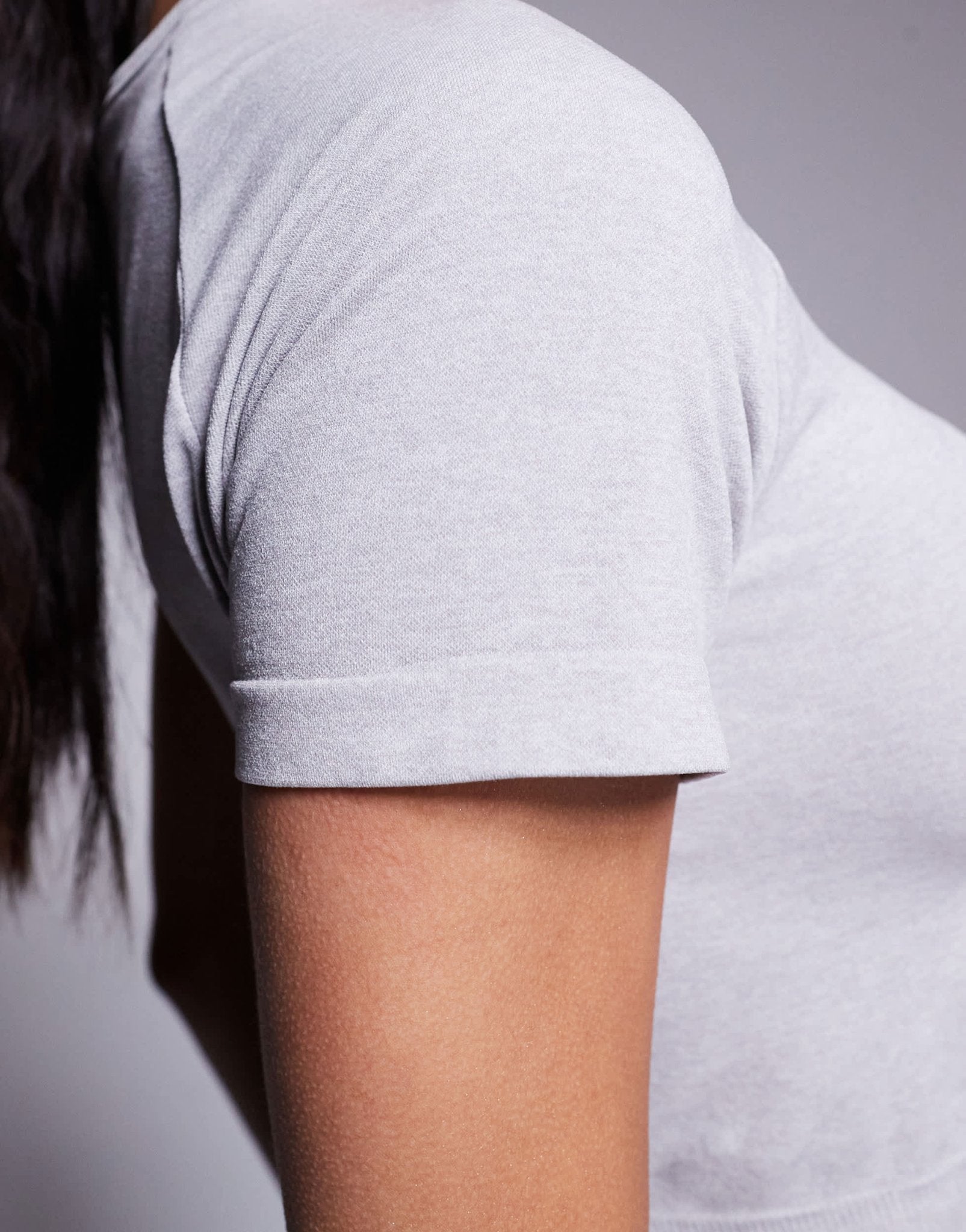 4505 seamless contour cropped baby t-shirt in grey marl - ASOS Sample Sale