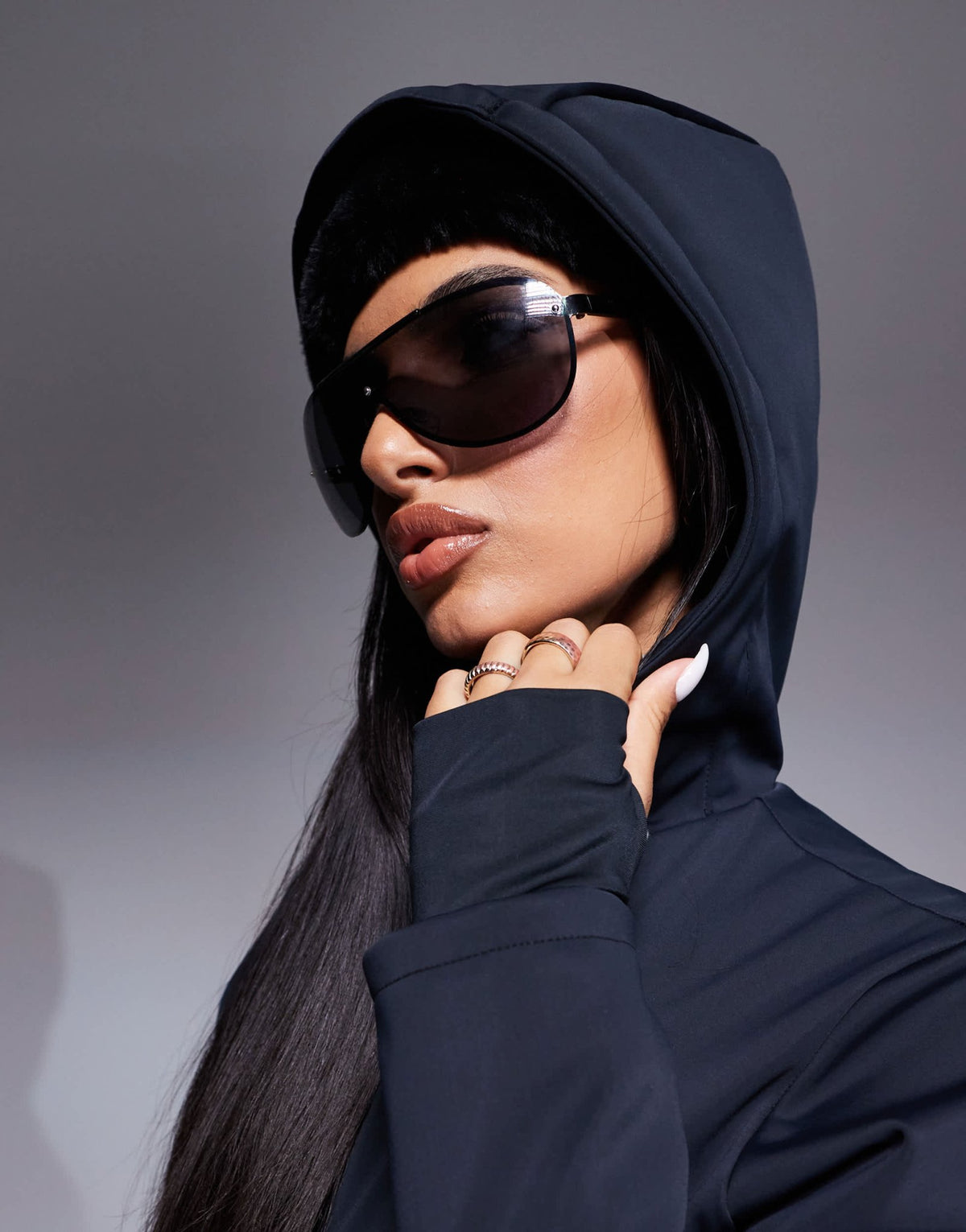 4505 Ski belted ski suit with skinny leg and hood in black - ASOS Sample Sale