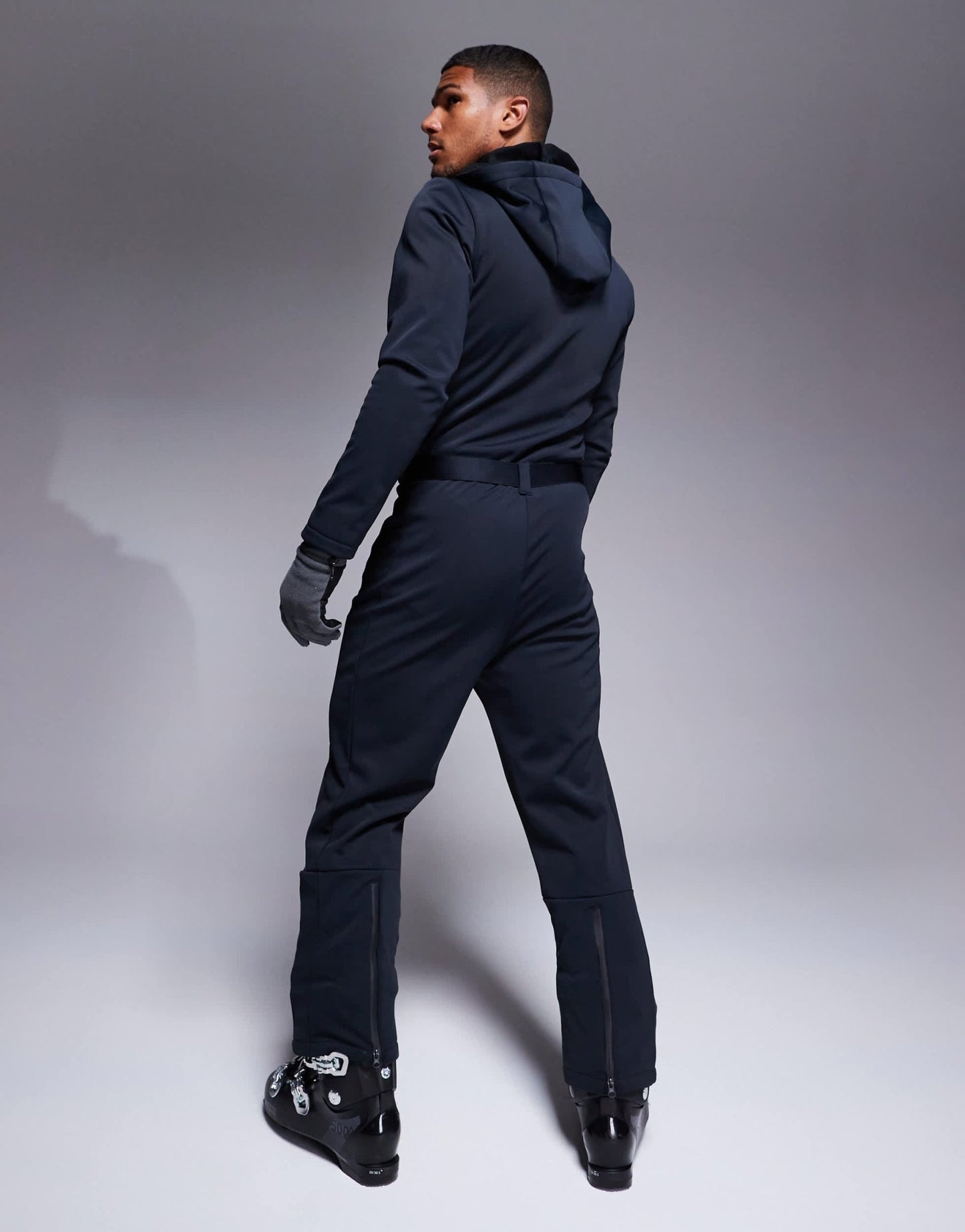 4505 Ski Icon water repellent insulated ski suit with hood and straight leg in black - ASOS Sample Sale