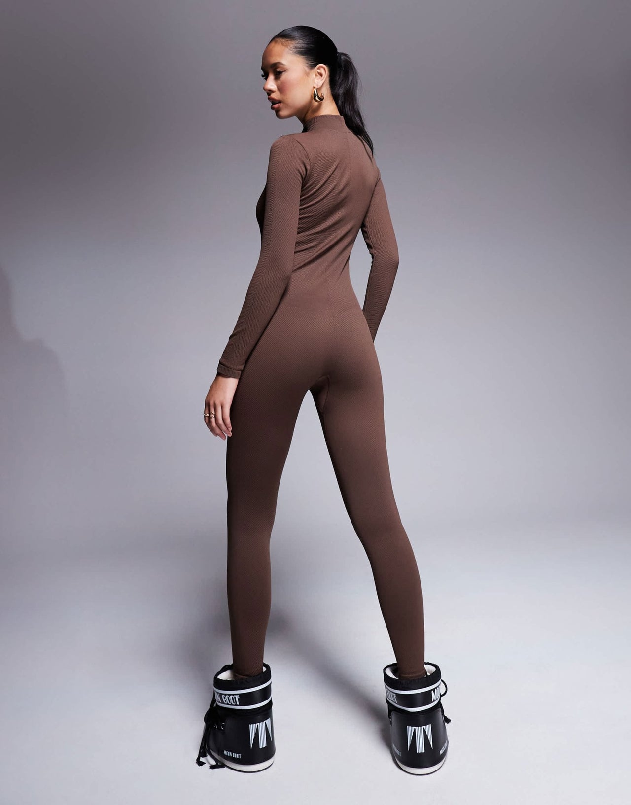 4505 Ski seamless thermal base layer all in one in brown - ASOS Sample Sale