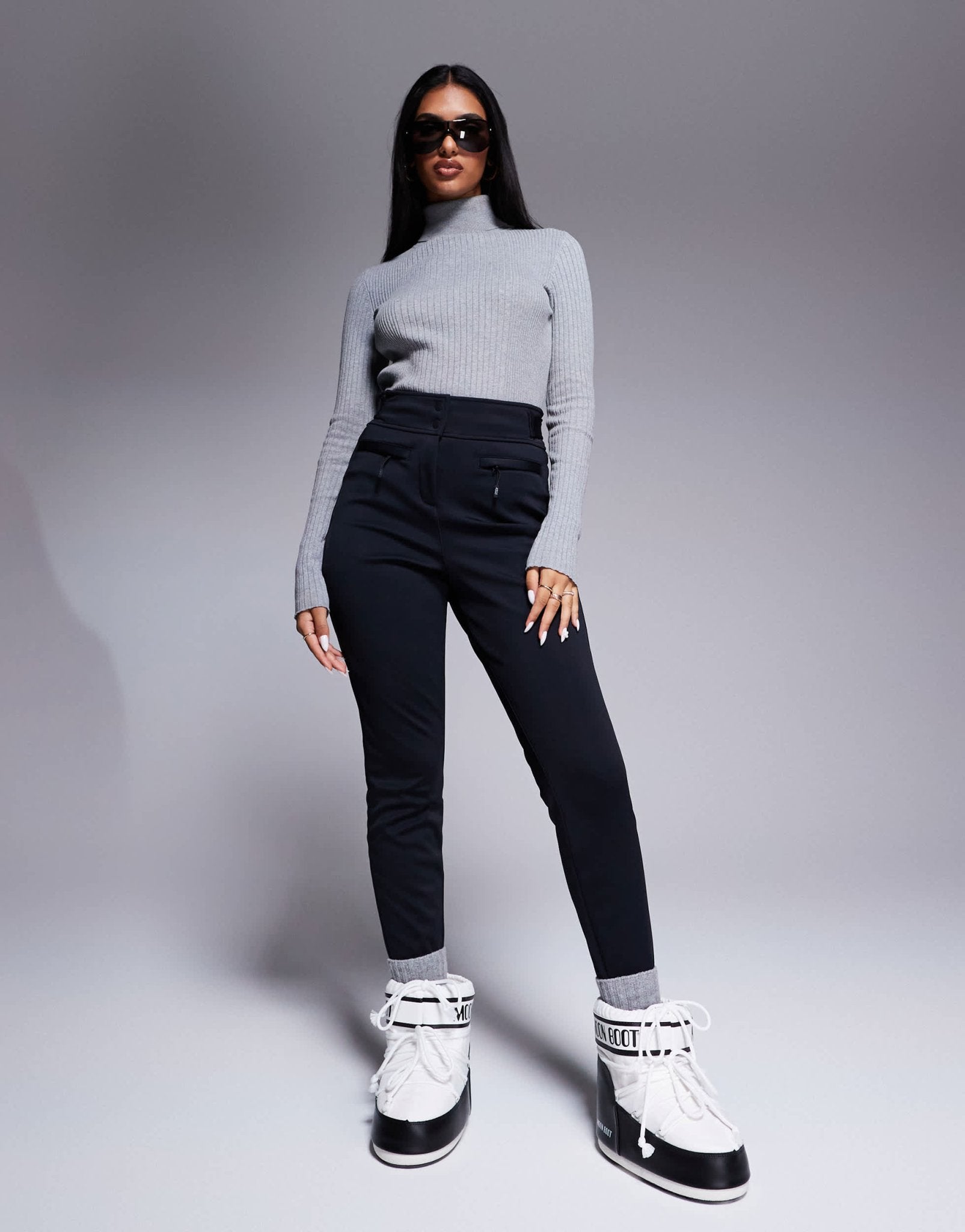 4505 Ski soft shell water repellent skinny ski pants in black - ASOS Sample Sale