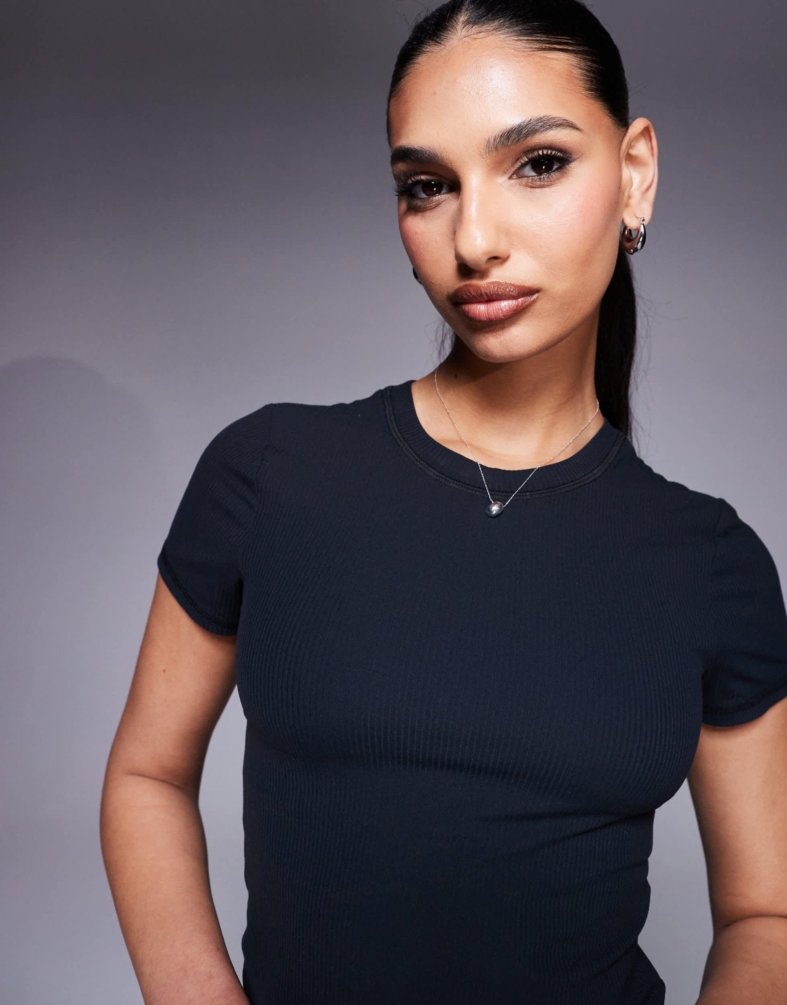 4505 soft touch rib performance baby t-shirt in black - ASOS Sample Sale