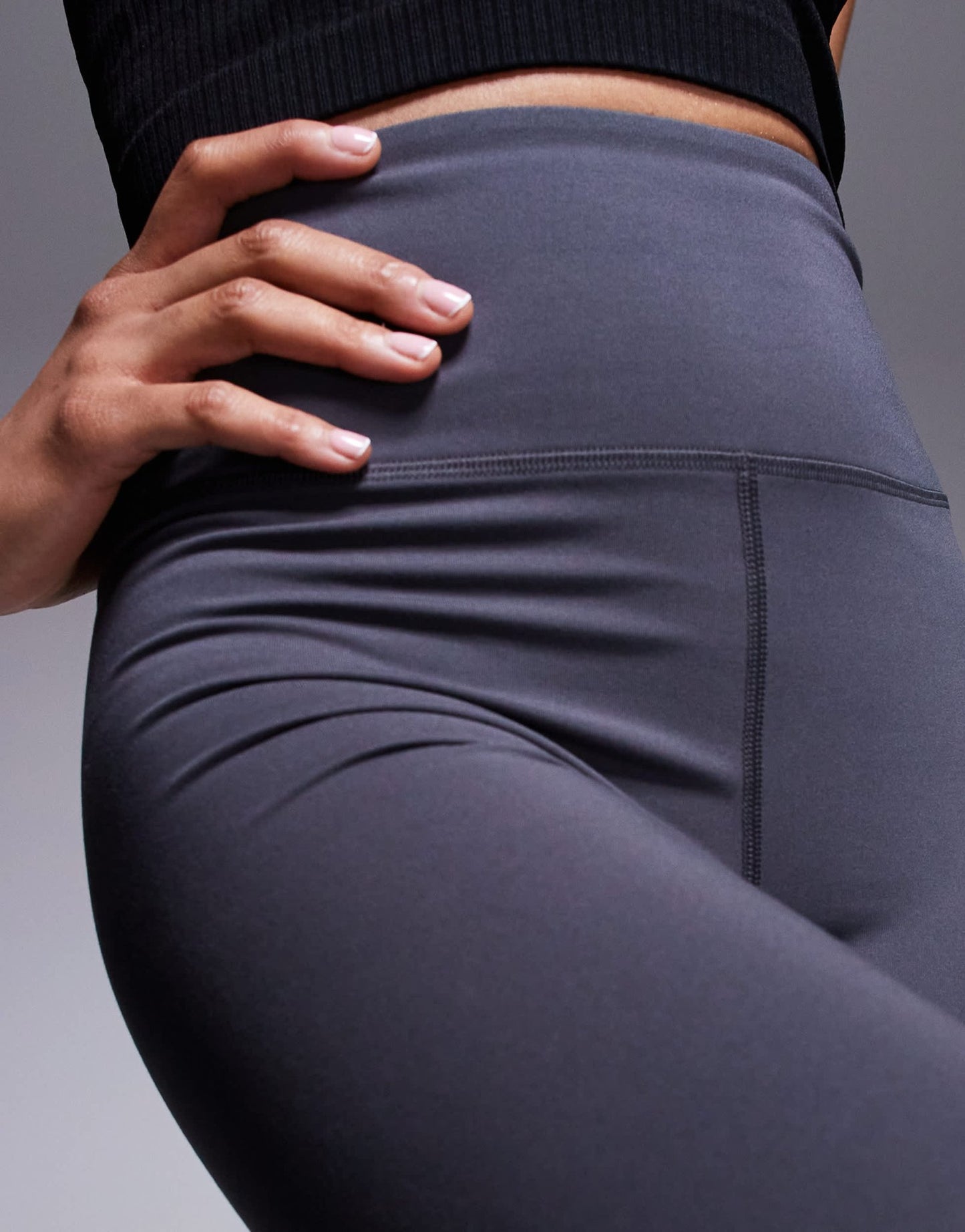 4505 Tall Icon soft touch high waist yoga legging in iron grey - ASOS Sample Sale