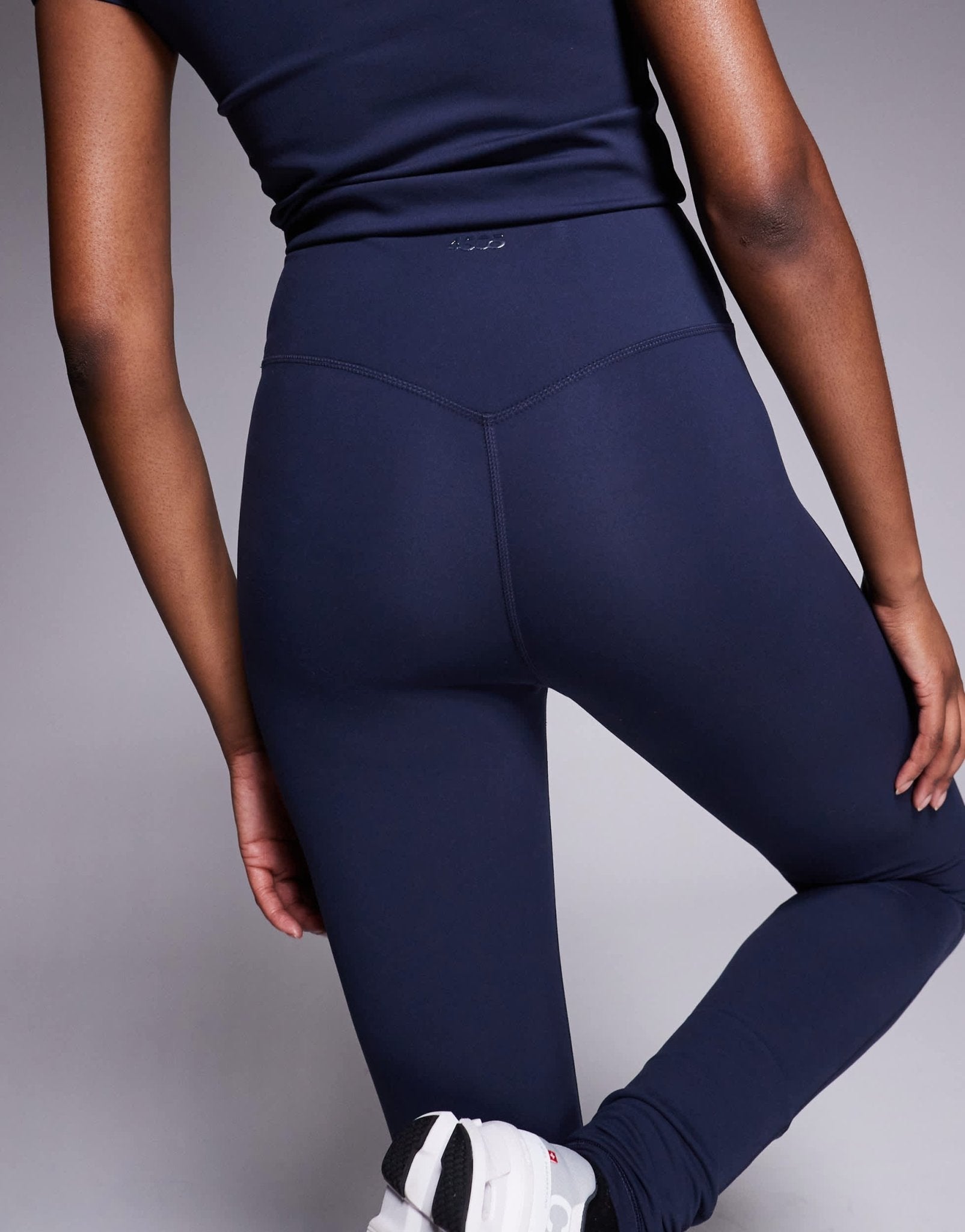 4505 Tall Icon soft touch wrap waist yoga legging in midnight navy - ASOS Sample Sale