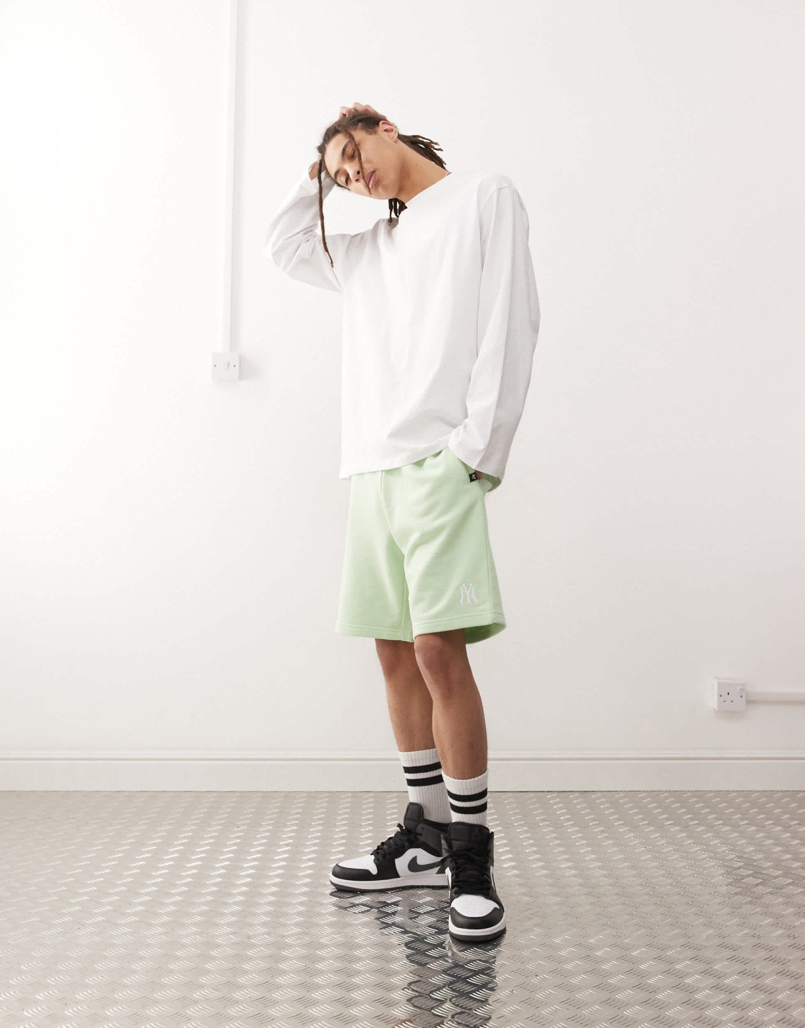 47 Brand NY Yankees shorts in mint green - ASOS Sample Sale