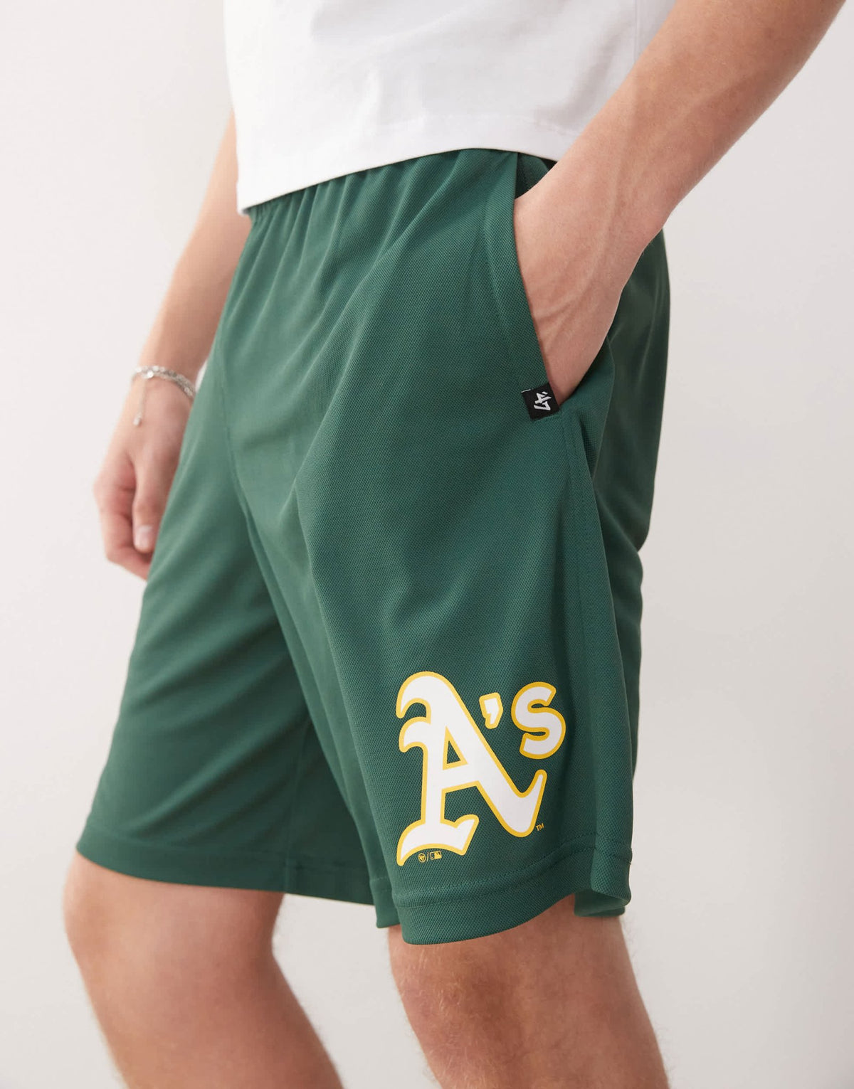 47 Brand Oakland Athletics imprint logo shorts in green - ASOS Sample Sale