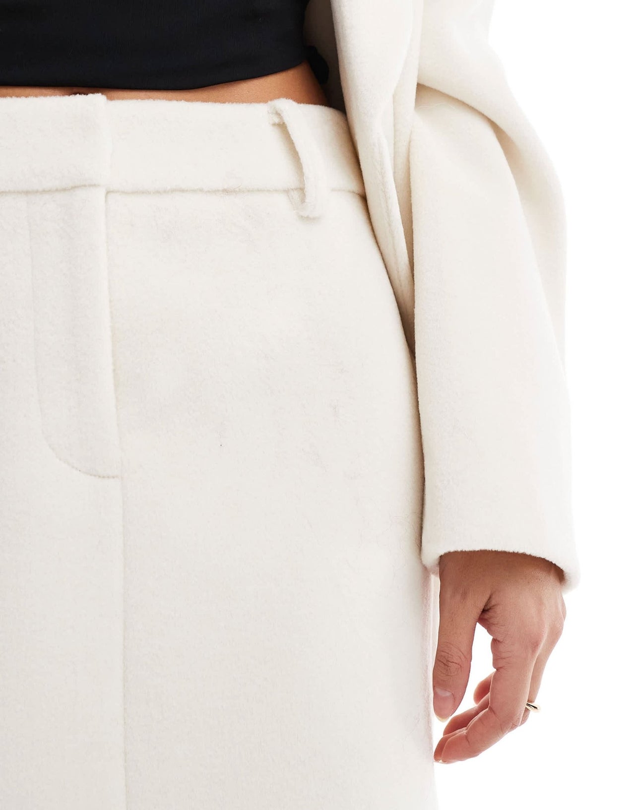 4th & Reckless column maxi skirt co - ord in cream - ASOS Sample Sale
